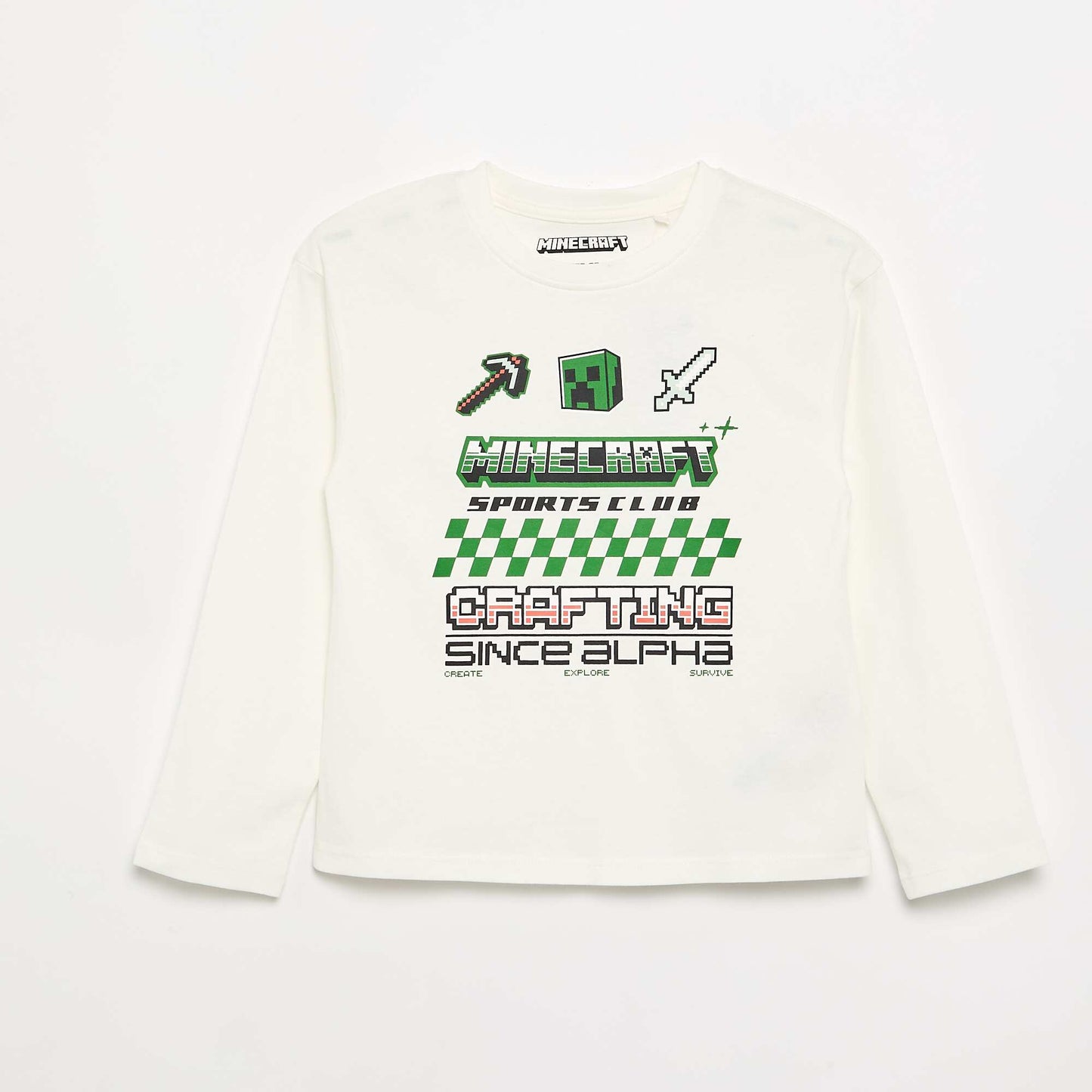 Long-sleeved 'Minecraft' T-shirt WHITE