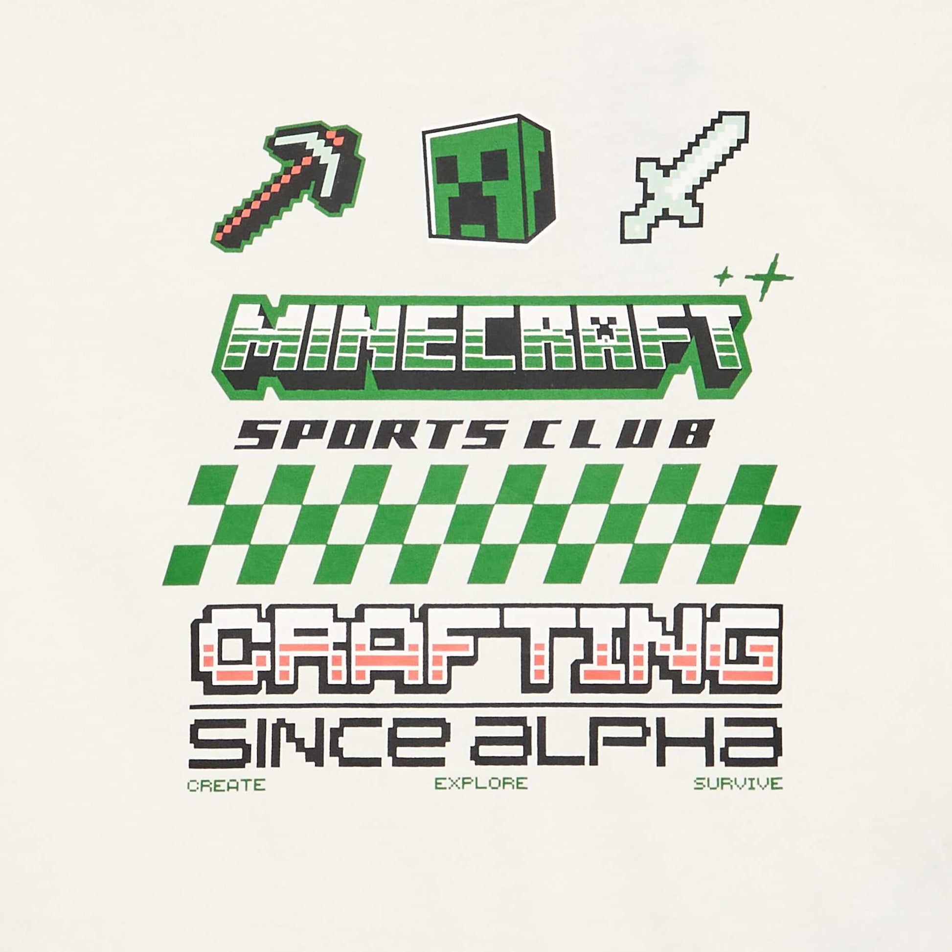 Long-sleeved 'Minecraft' T-shirt WHITE