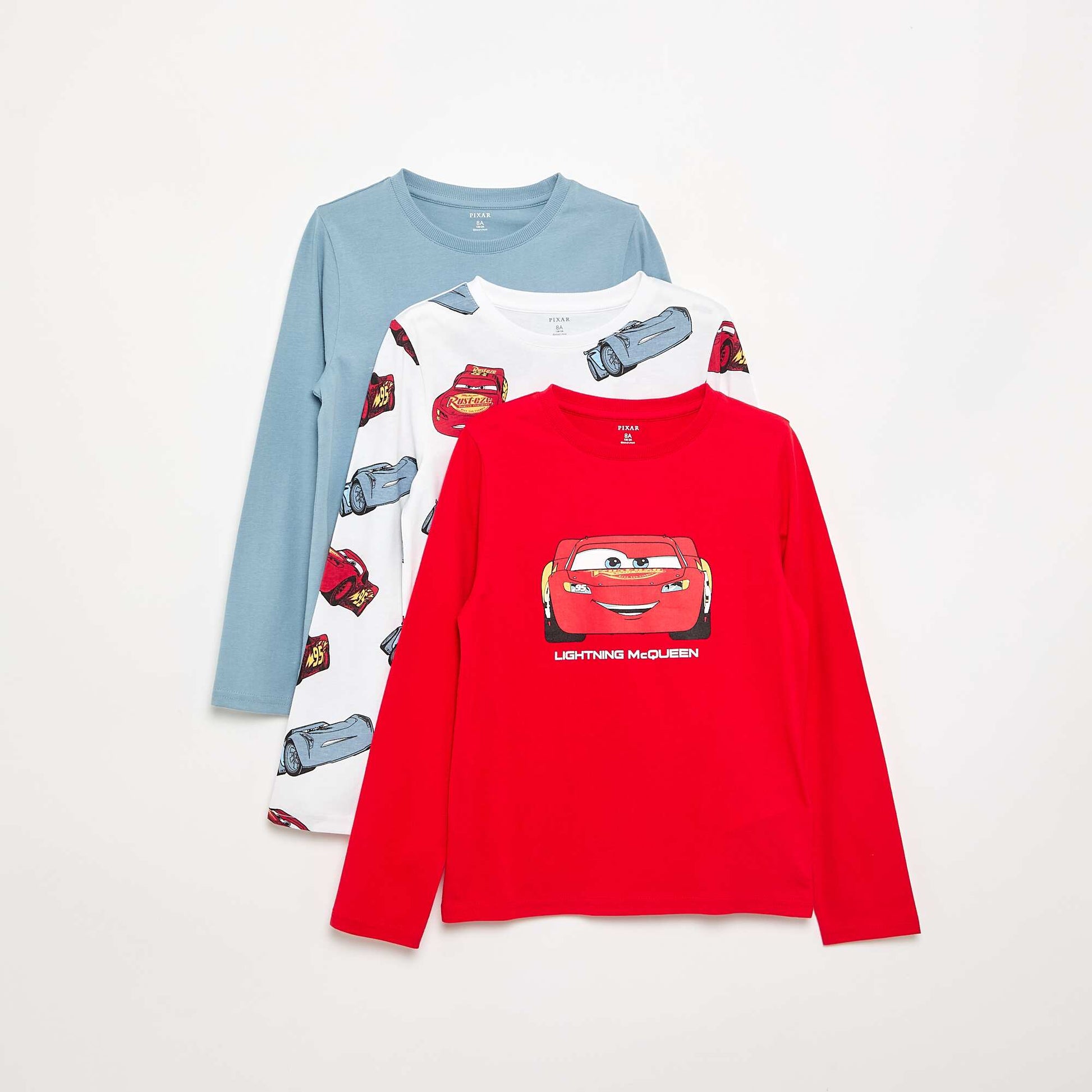 Set of 3 'Disney' Long-Sleeved T-shirts RED