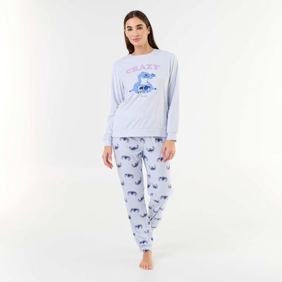 Long 'Disney' Print Pyjamas - 2-Piece Set BLUE