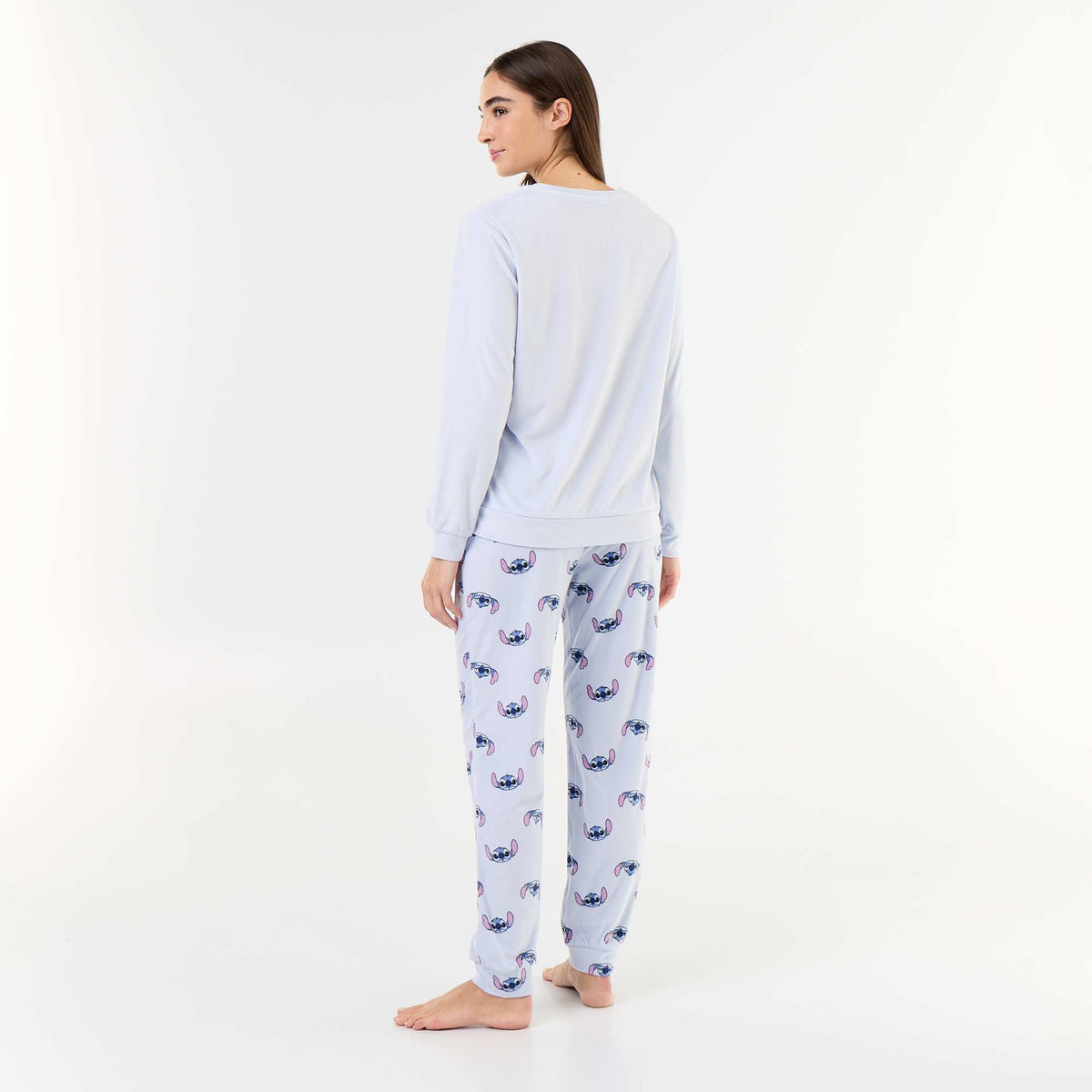 Long 'Disney' Print Pyjamas - 2-Piece Set BLUE
