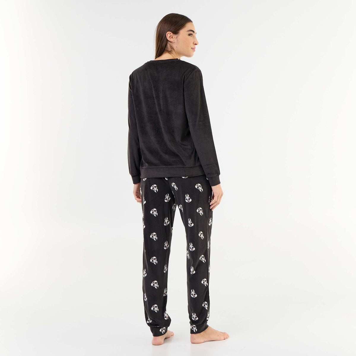 Long 'Disney' Print Pyjamas - 2-Piece Set GREEN