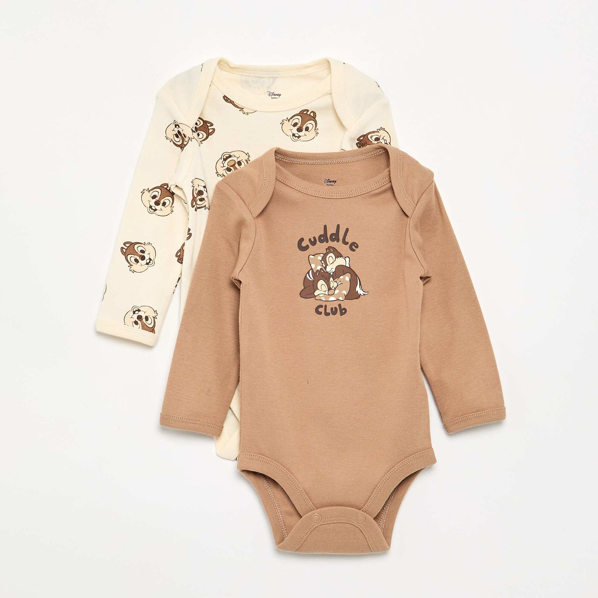 Disney Chip 'n' Dale 2-Pack Bodysuits BEIGE