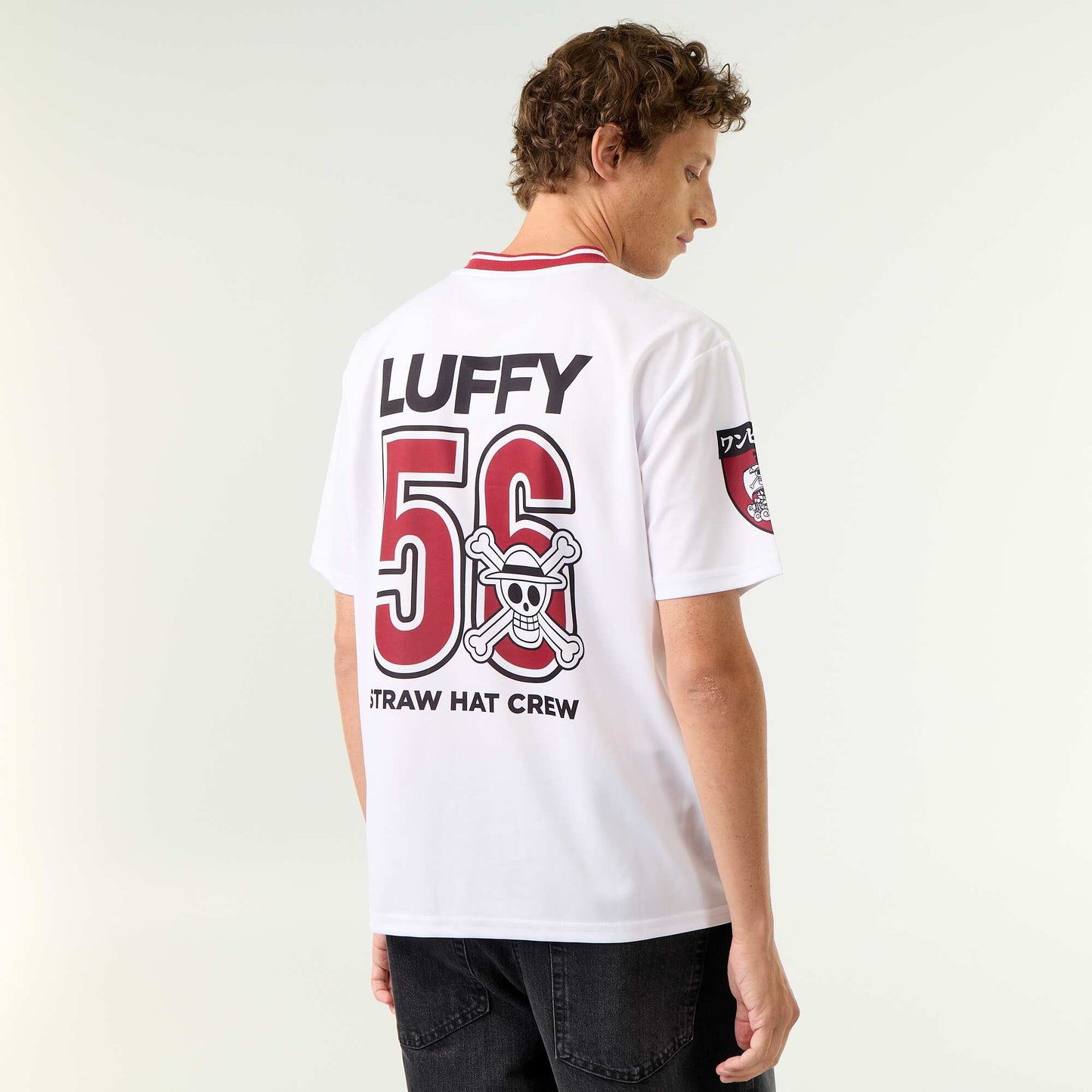 'One Piece' 'Luffy' Short-Sleeve Sport T-Shirt WHITE