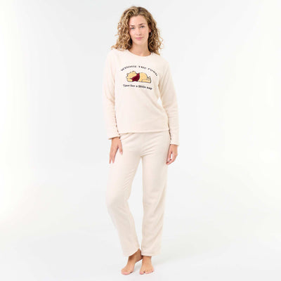 Disney's 'Winnie' Long Fleece Pyjama Set - 2-Piece WHITE