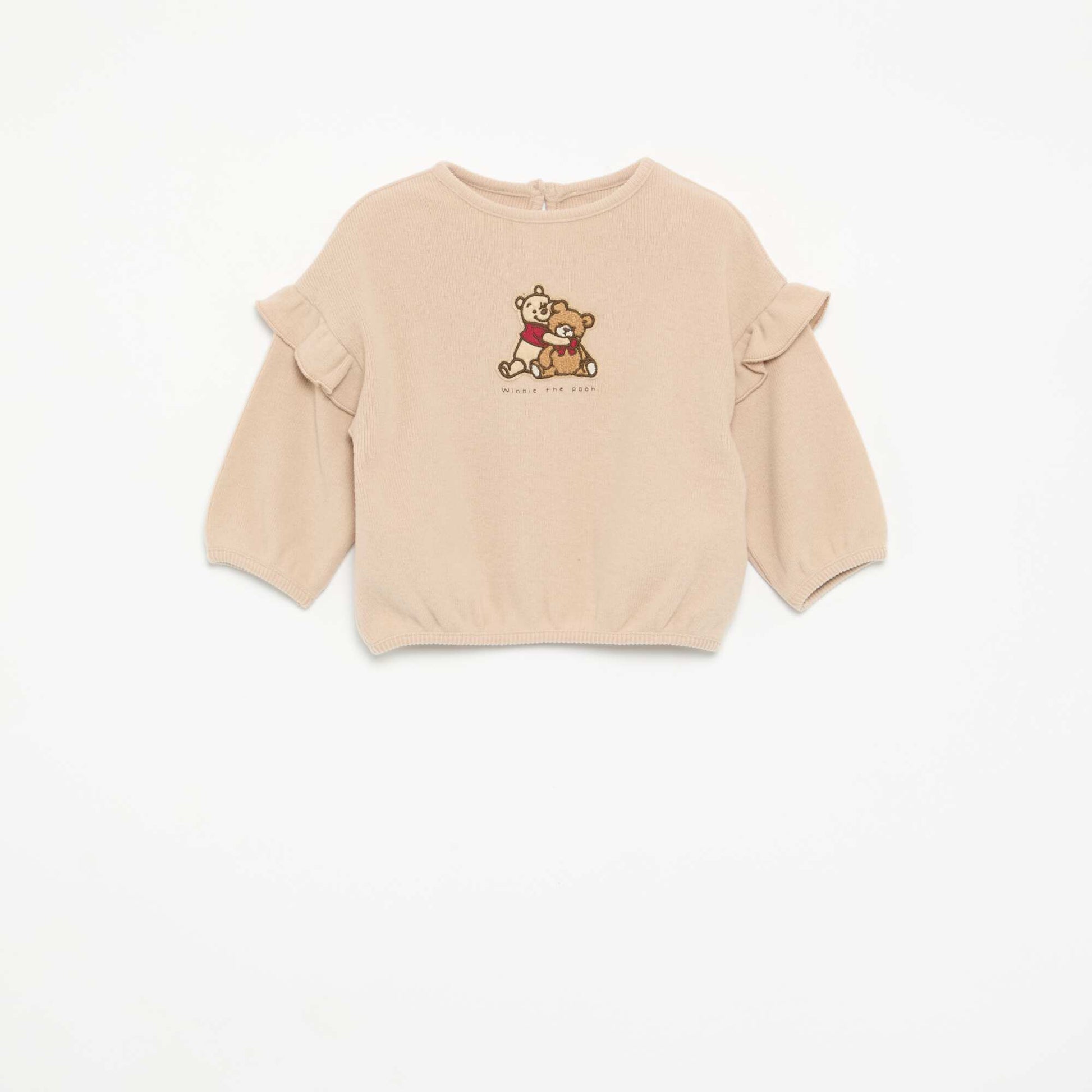 Disney 2-piece set - Ruffled sweatshirt + leggings BEIGE