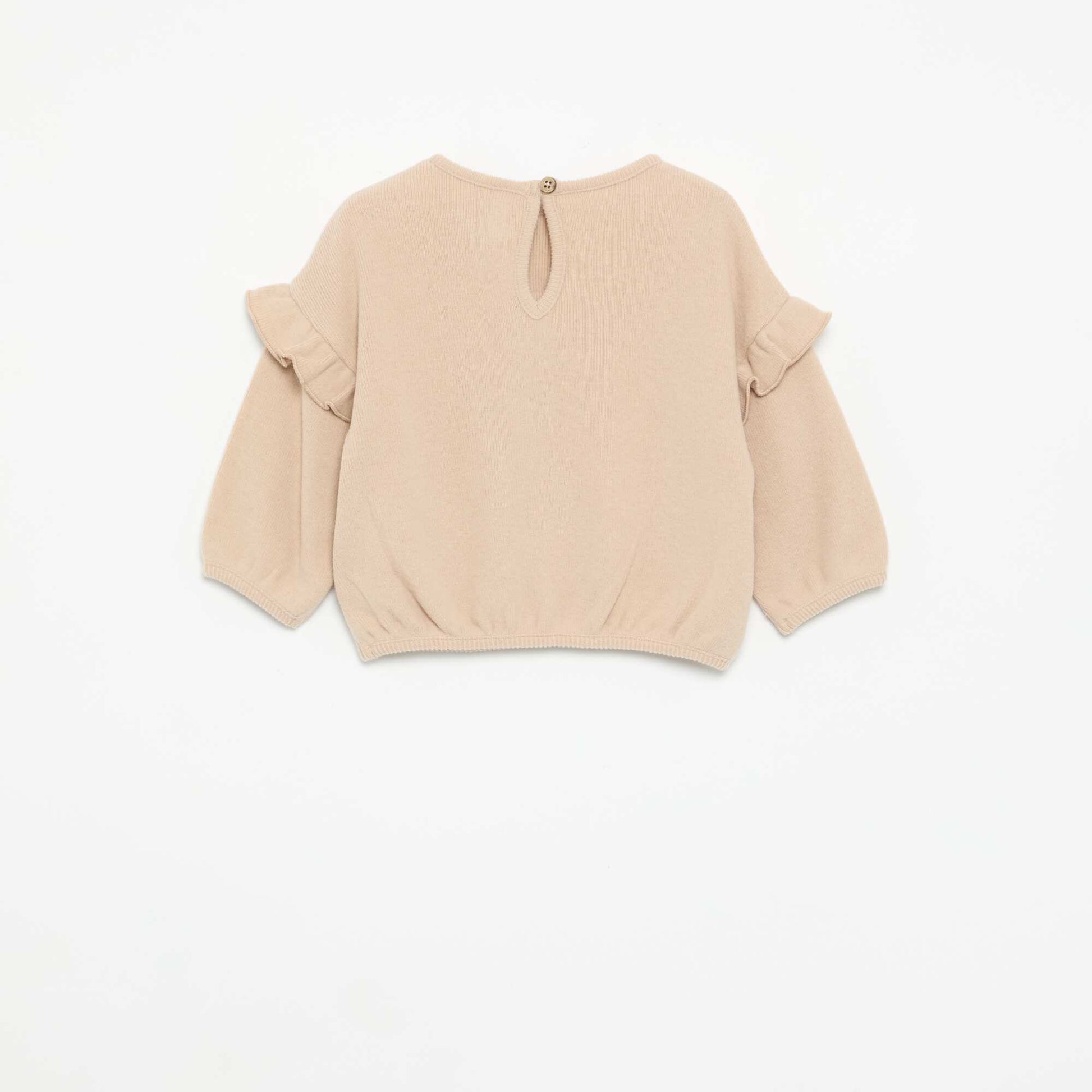 Disney 2-piece set - Ruffled sweatshirt + leggings BEIGE