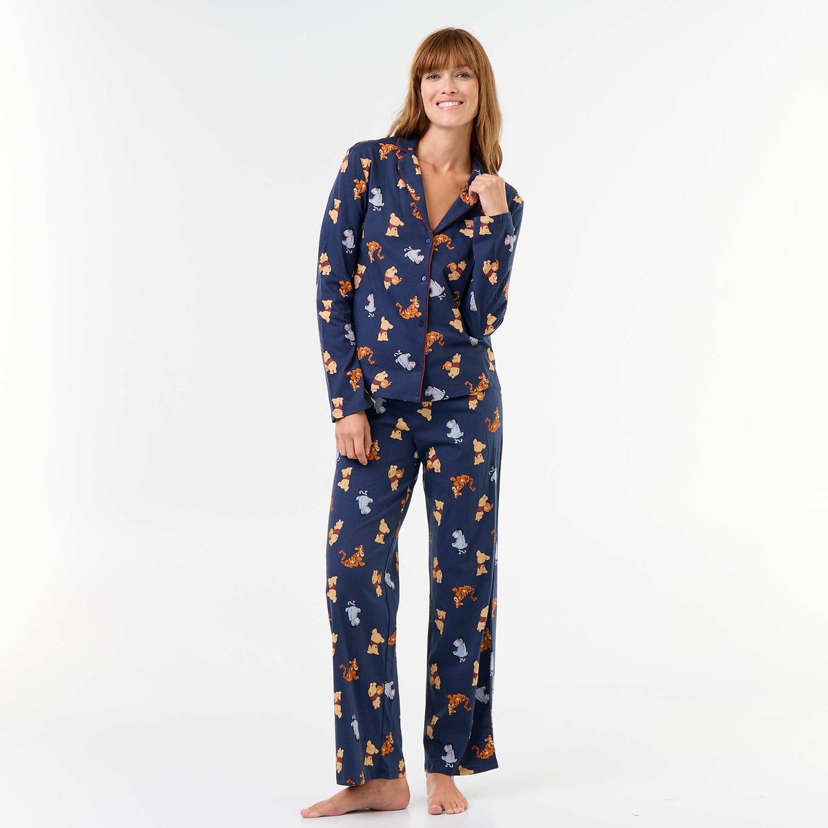 'Winnie the Pooh' Print 2-Piece Pajamas BLUE