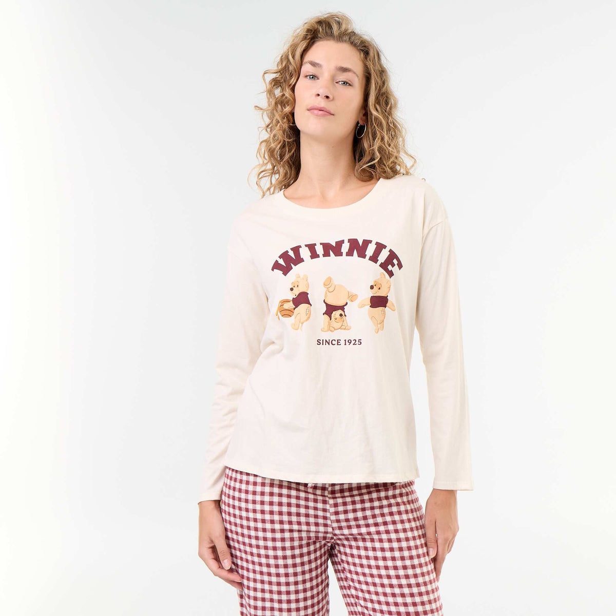 Winnie the Pooh' 'Disney' Long Pyjama Set - 2 Pieces WHITE