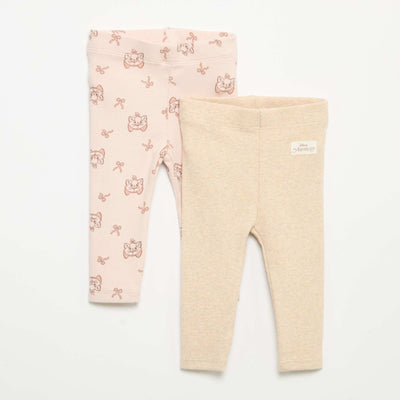 2-pack of 'Disney' Ribbed Leggings PINK