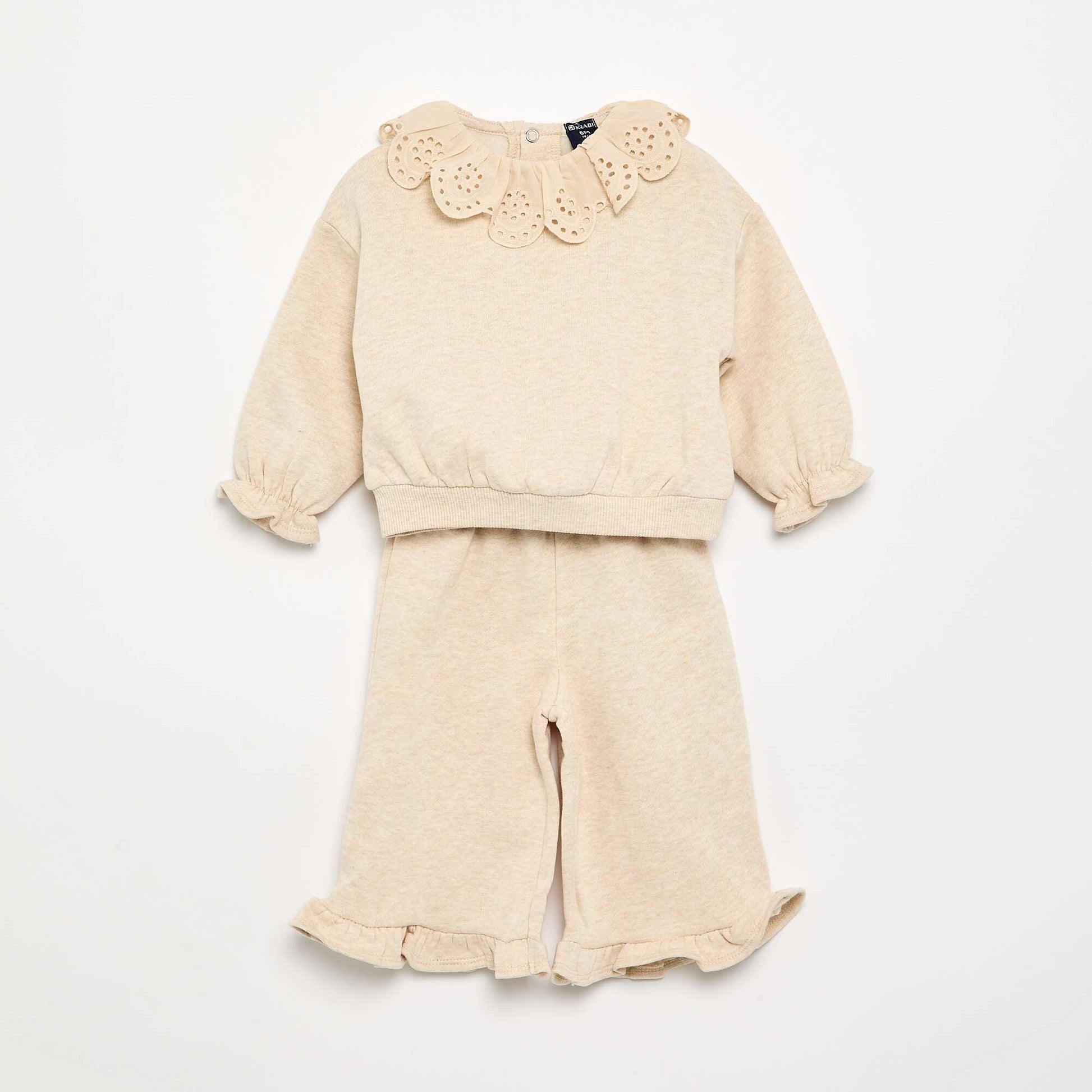 2-piece set - sweatshirt + trousers BEIGE