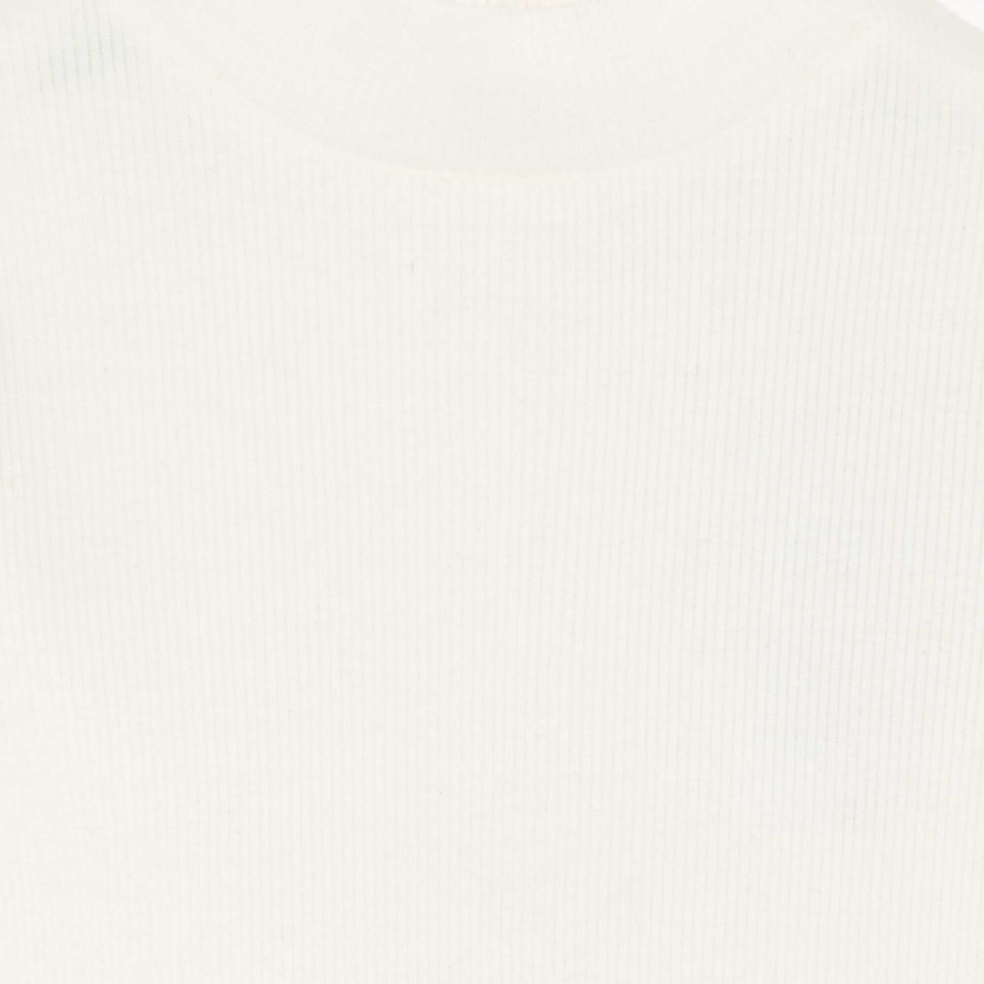 Ribbed knit roll-neck top WHITE