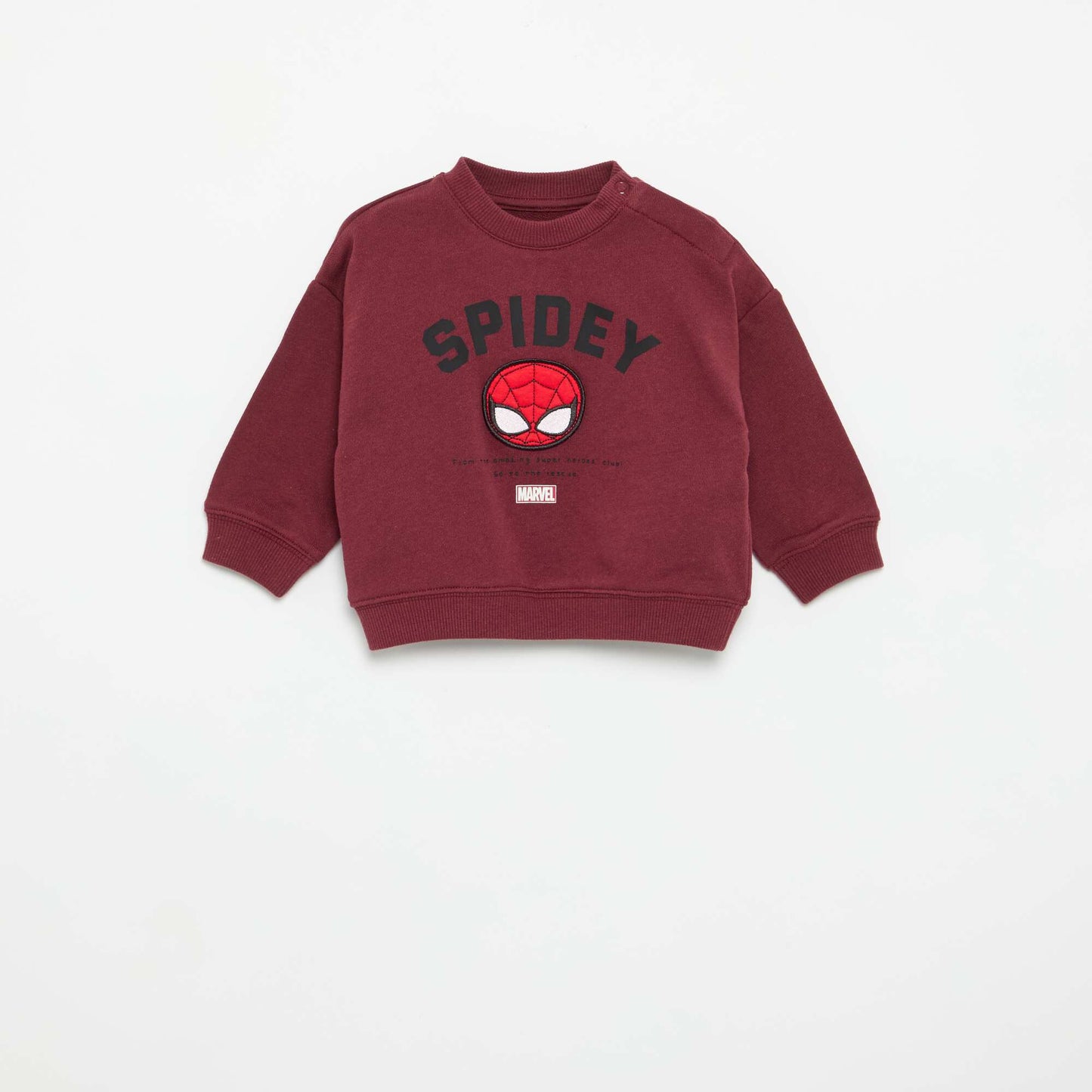 Long-sleeved \'Marvel\' Solid Sweatshirt RED