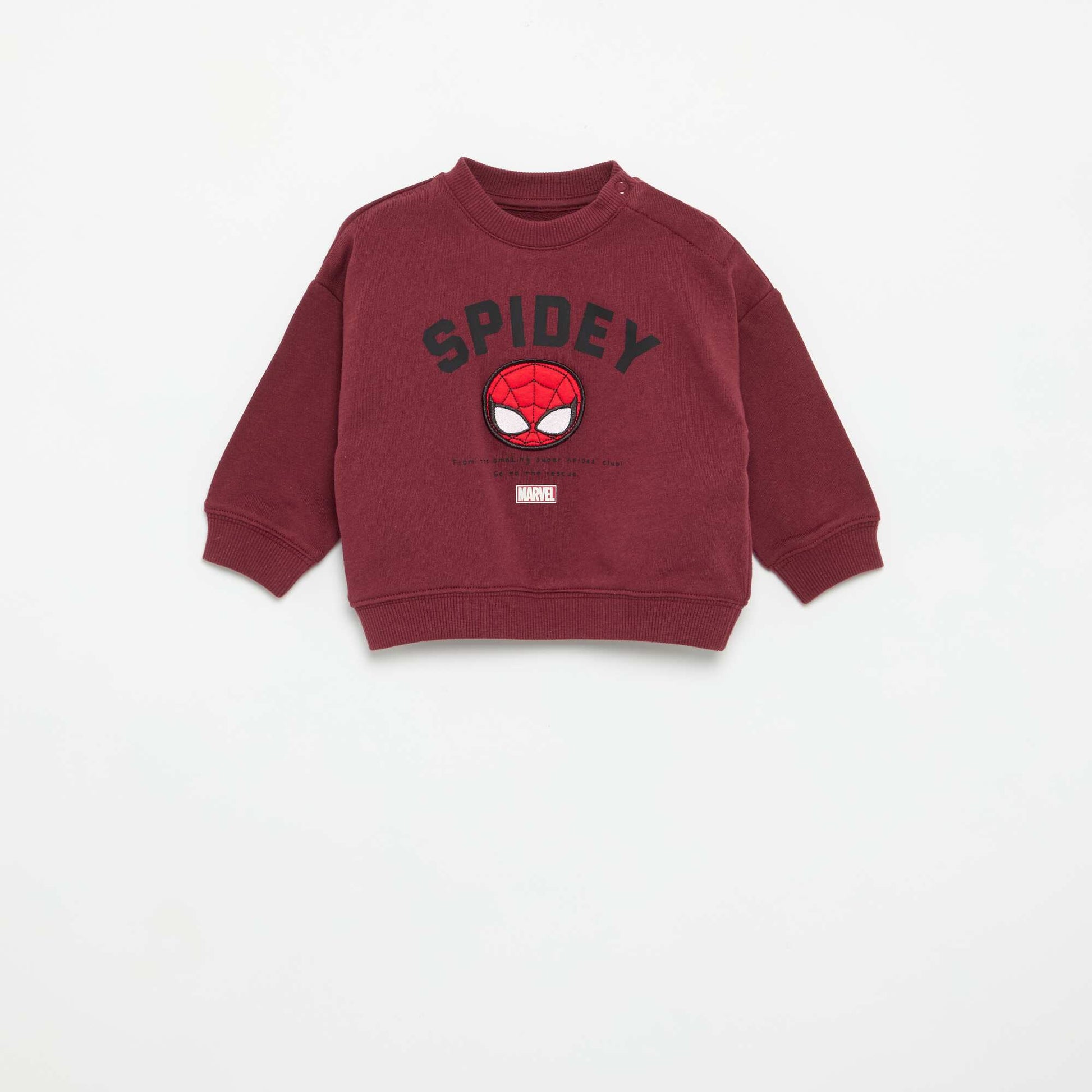 Long-sleeved \'Marvel\' Solid Sweatshirt RED