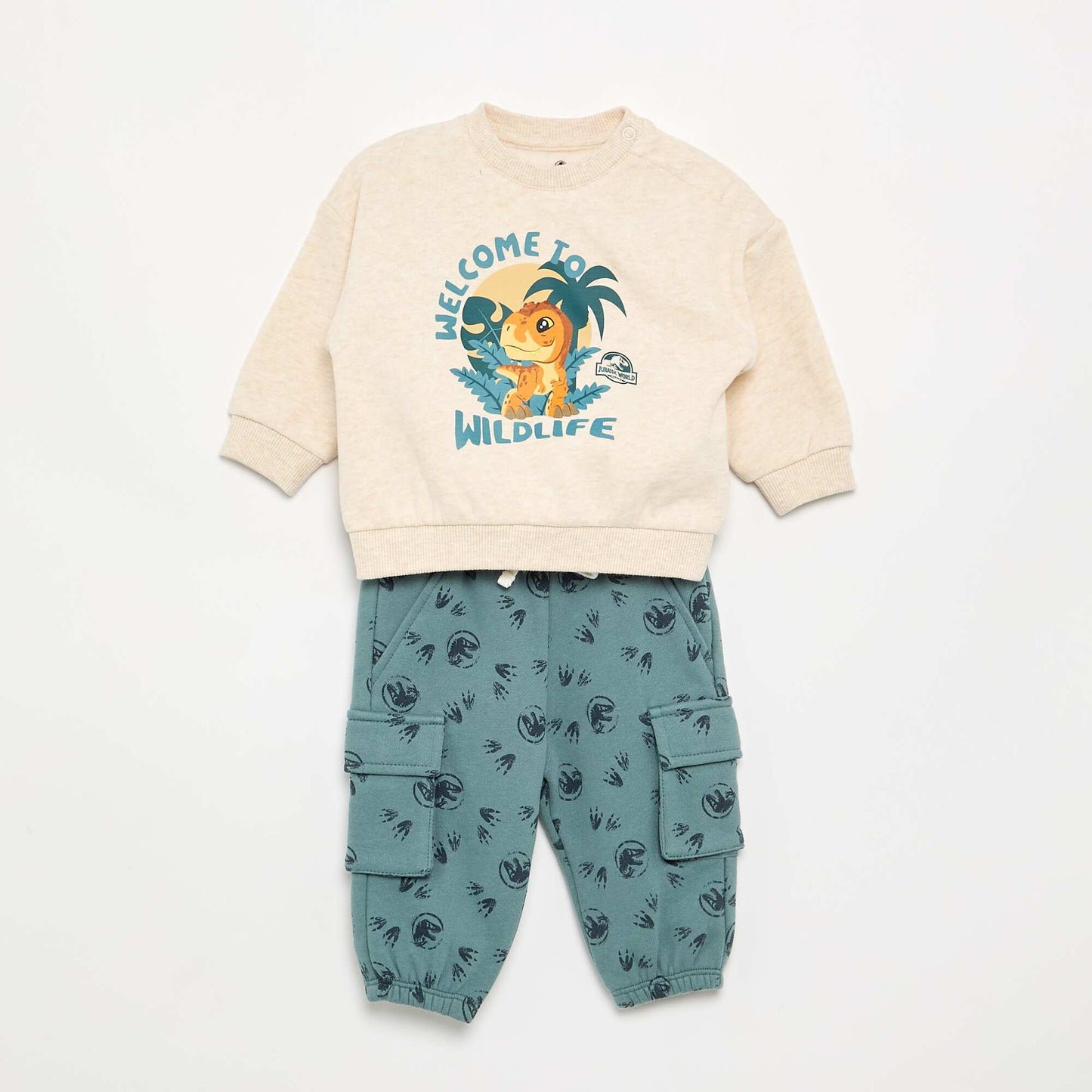 'Jurassic World' 2-piece Set - Sweatshirt + Trousers GREEN