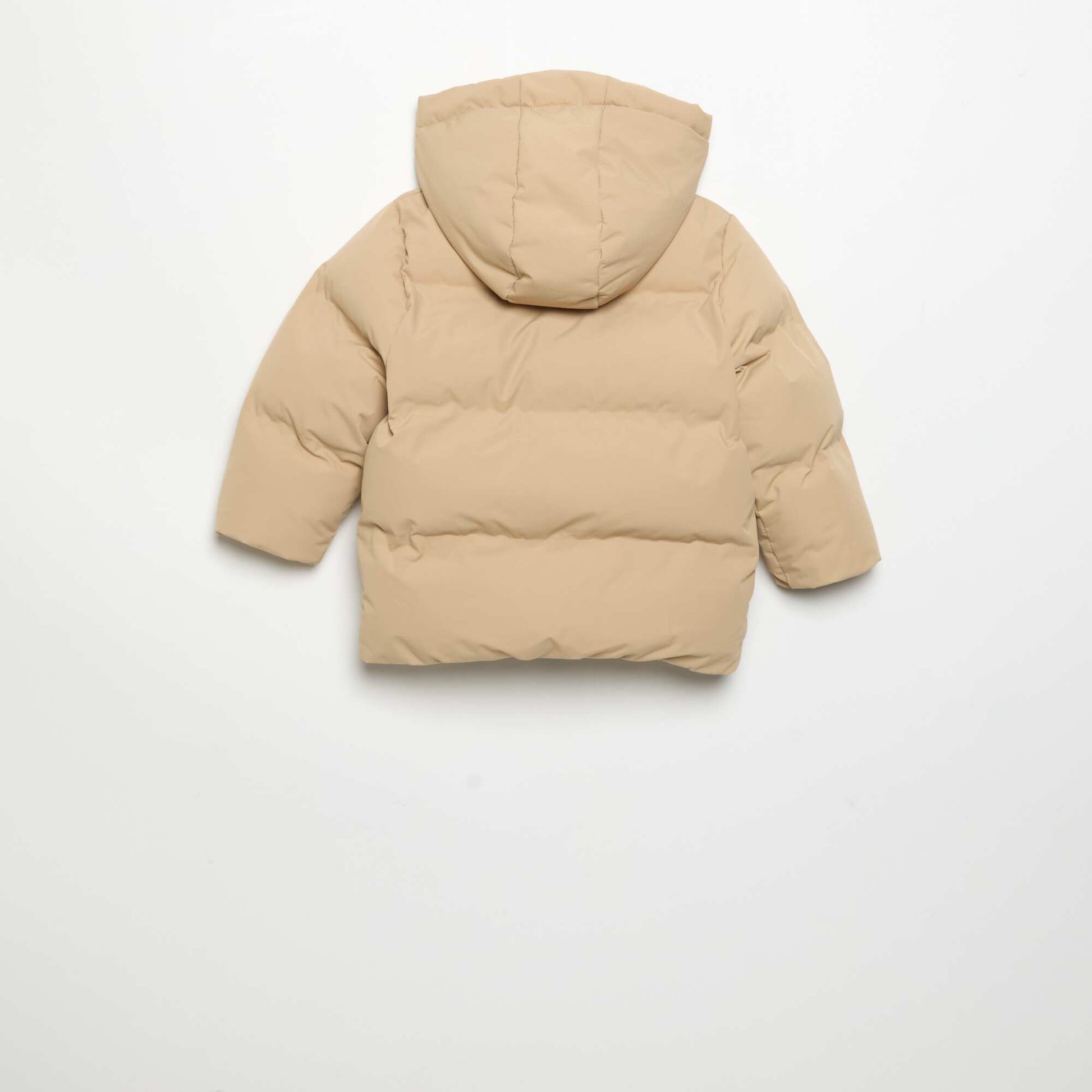 Hooded Padded Puffer Jacket BEIGE