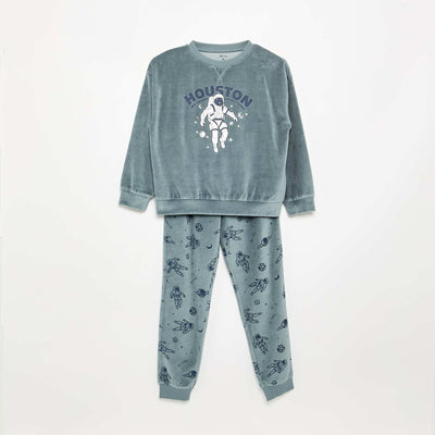 2-piece Pyjama Set - Sweatshirt + Trousers BLUE