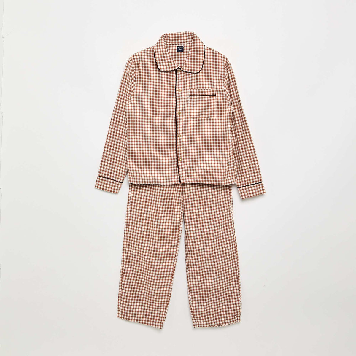 Flannel Plaid Pajamas BROWN