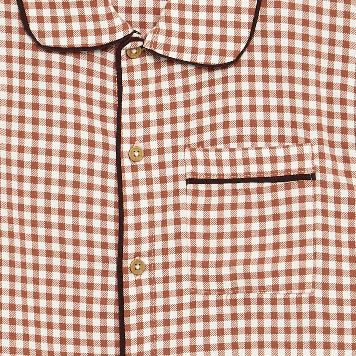 Flannel Plaid Pajamas BROWN