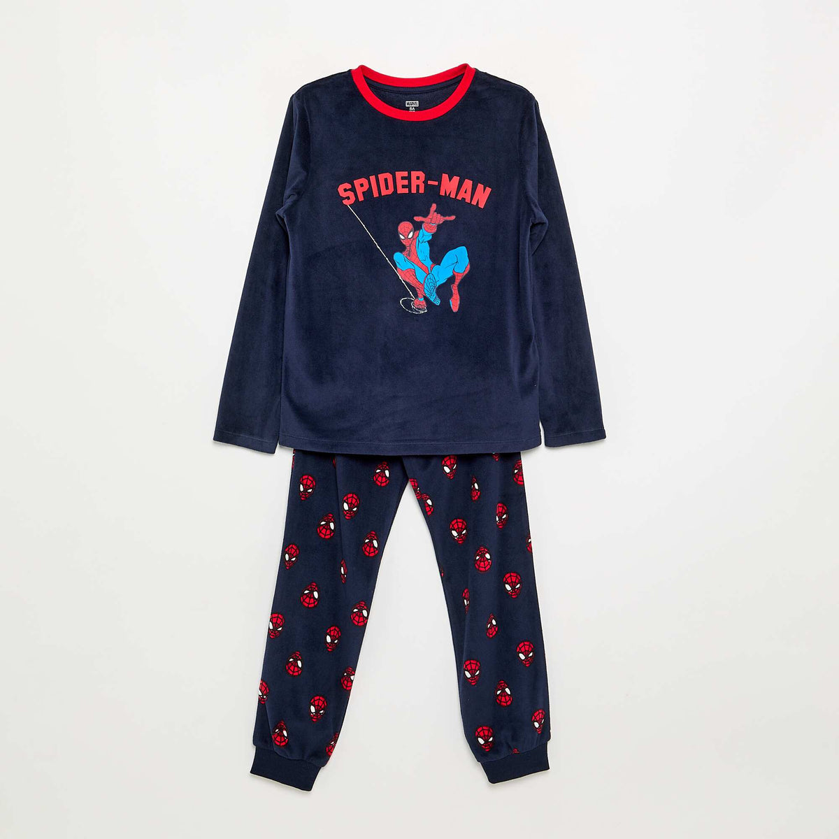 Spiderman Long Fleece Pyjama Set - 2-Piece BLUE