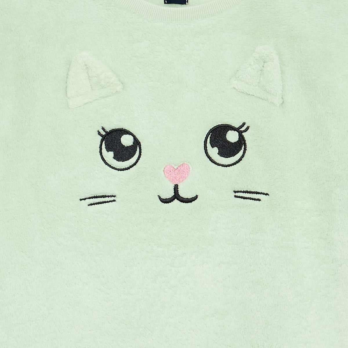 Cozy Coral Fleece Pajama Set - Sweatshirt & Pants GREEN