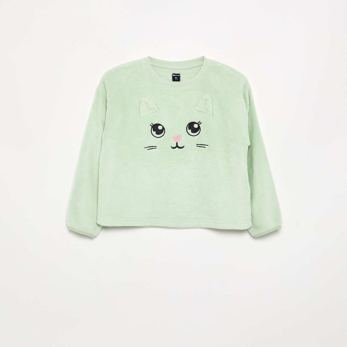 Cozy Coral Fleece Pajama Set - Sweatshirt & Pants GREEN