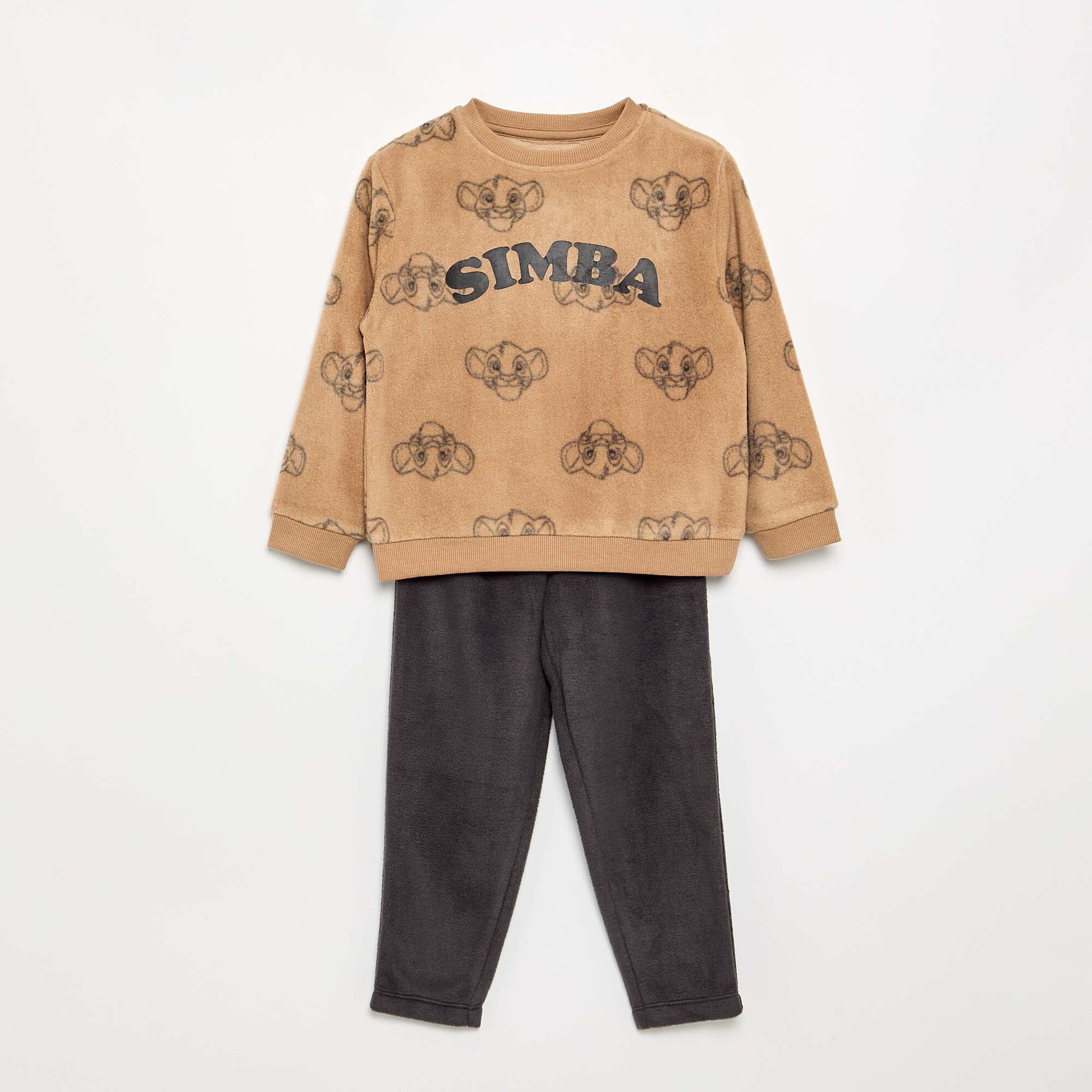 Disney 'The Lion King' 2-piece Pajama Set - Sweatshirt + Pants BEIGE