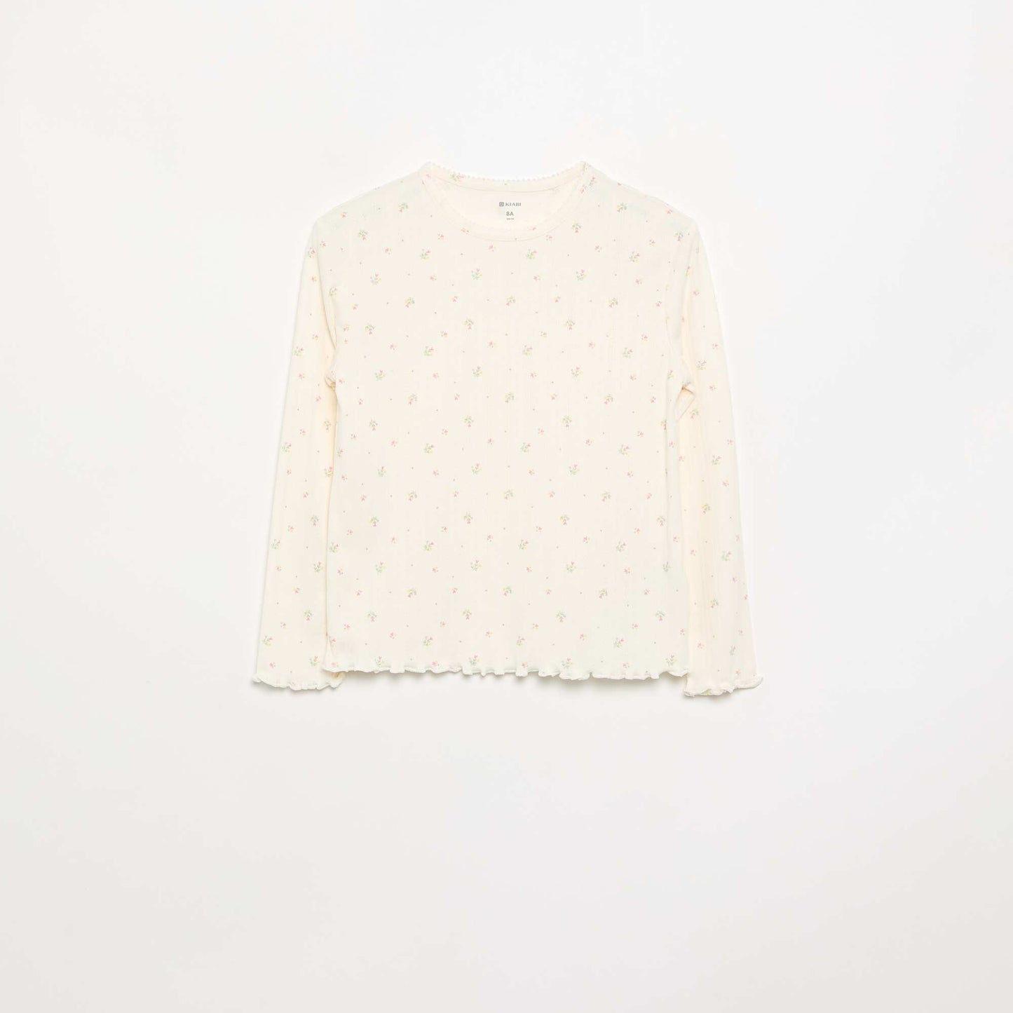 2-piece Pointelle Knit Pajamas BEIGE