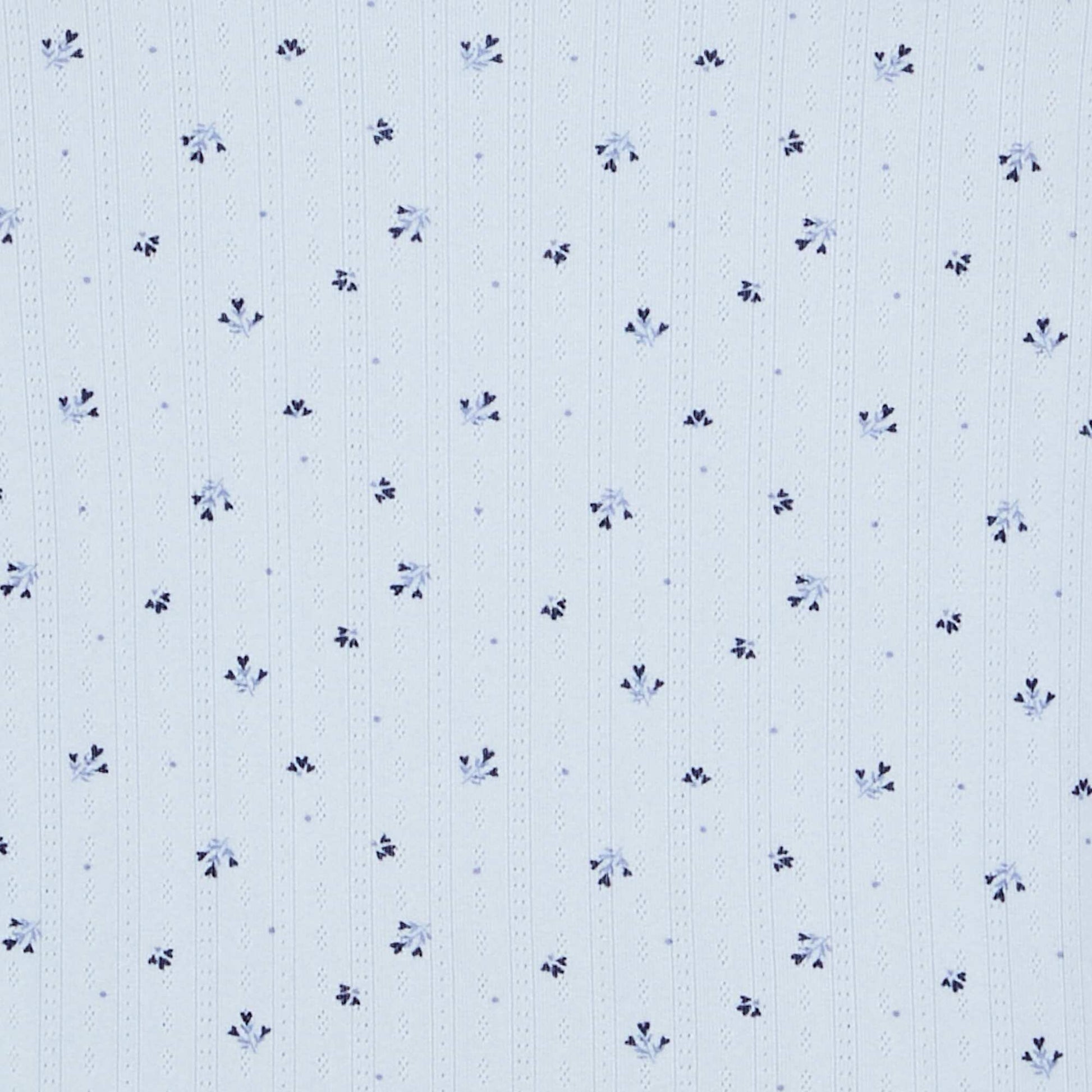 2-piece Pointelle Knit Pajamas BLUE
