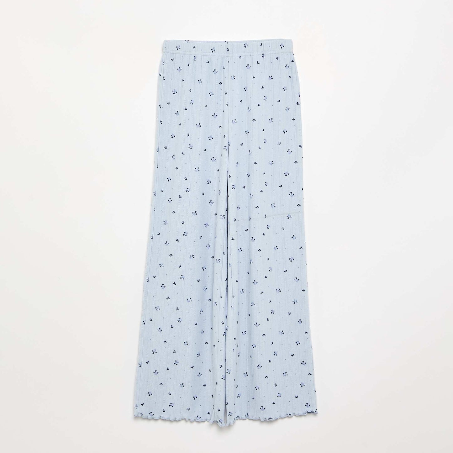 2-piece Pointelle Knit Pajamas BLUE