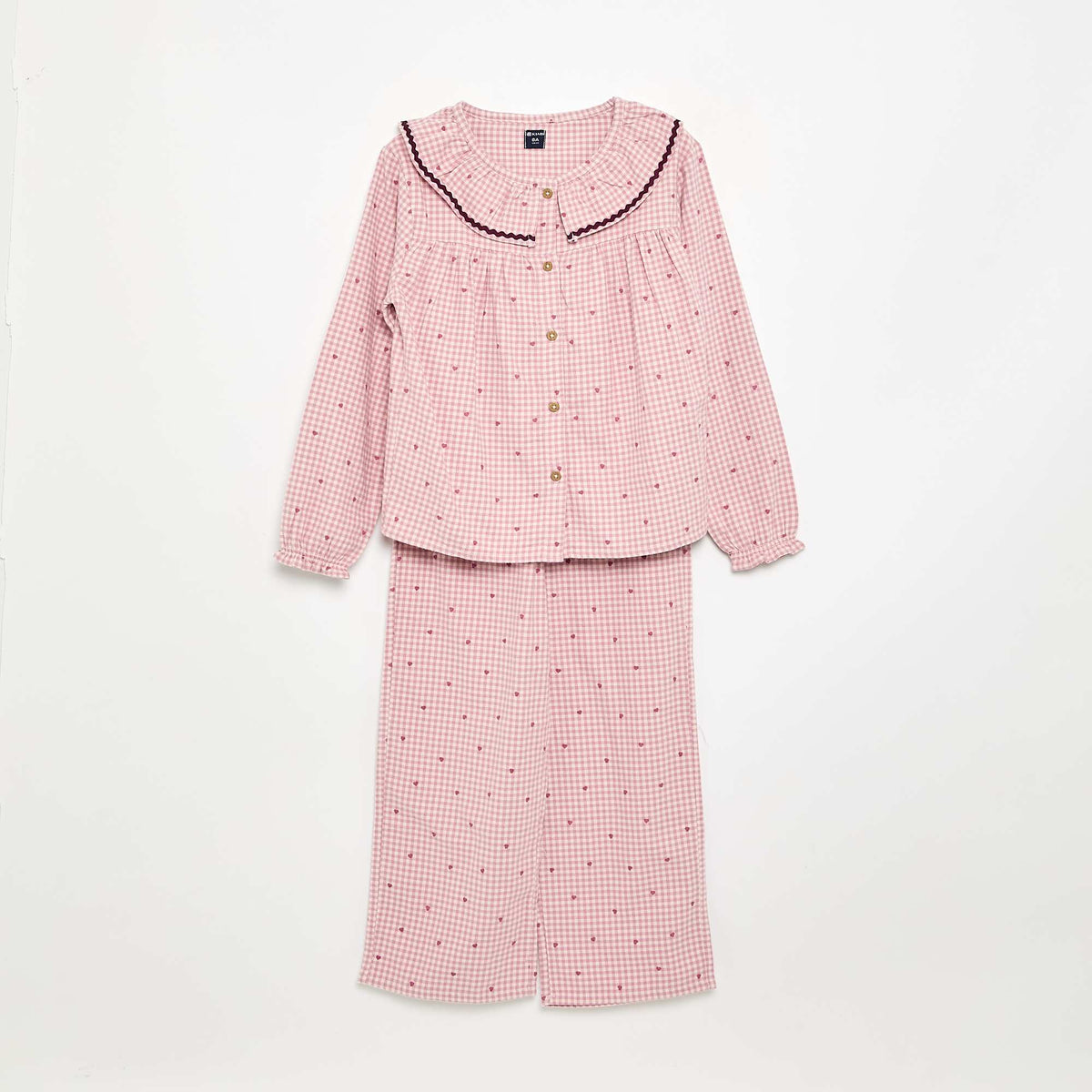 Plaid 2-piece Pajamas PINK