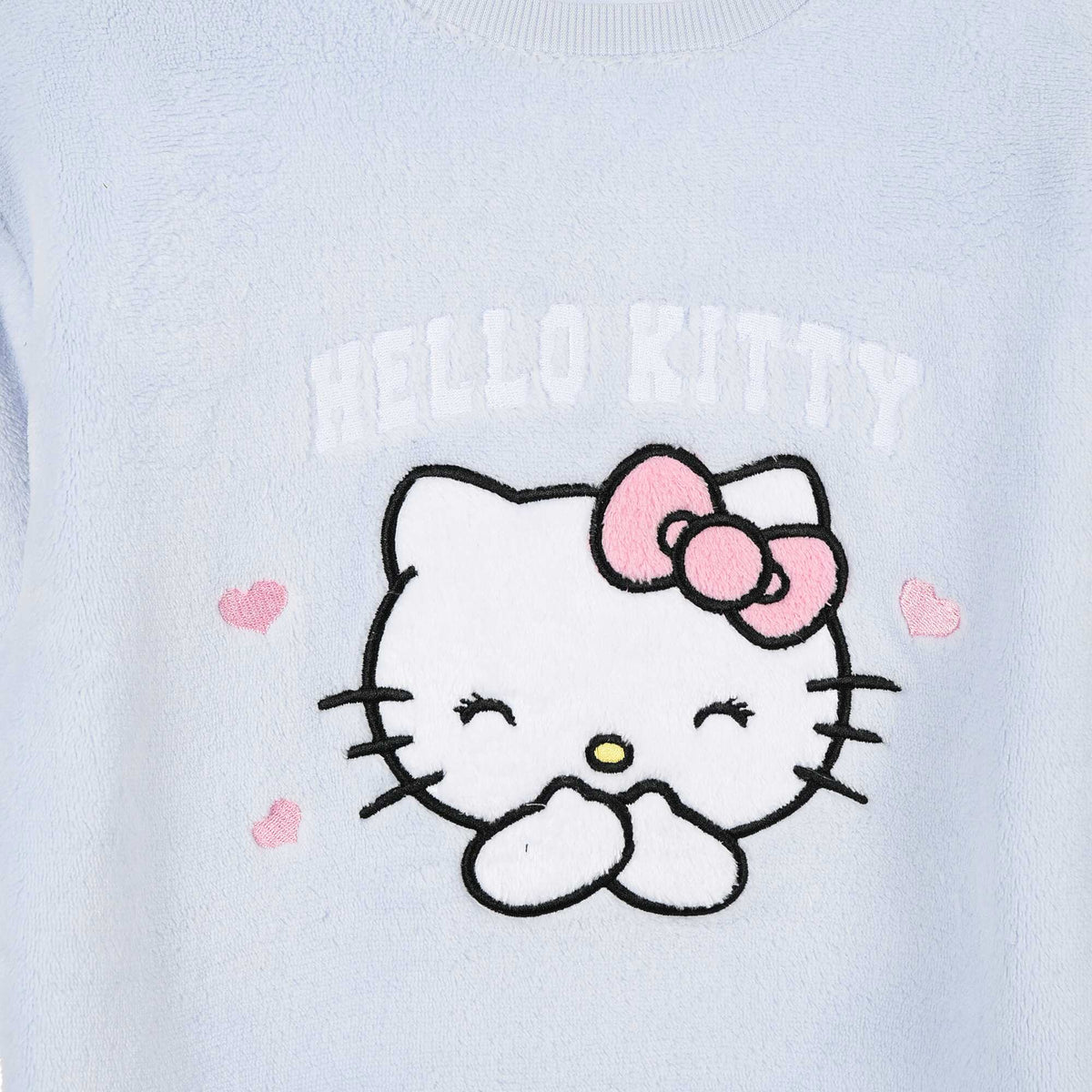 Warm 'Hello Kitty' Fleece Pajamas BLUE