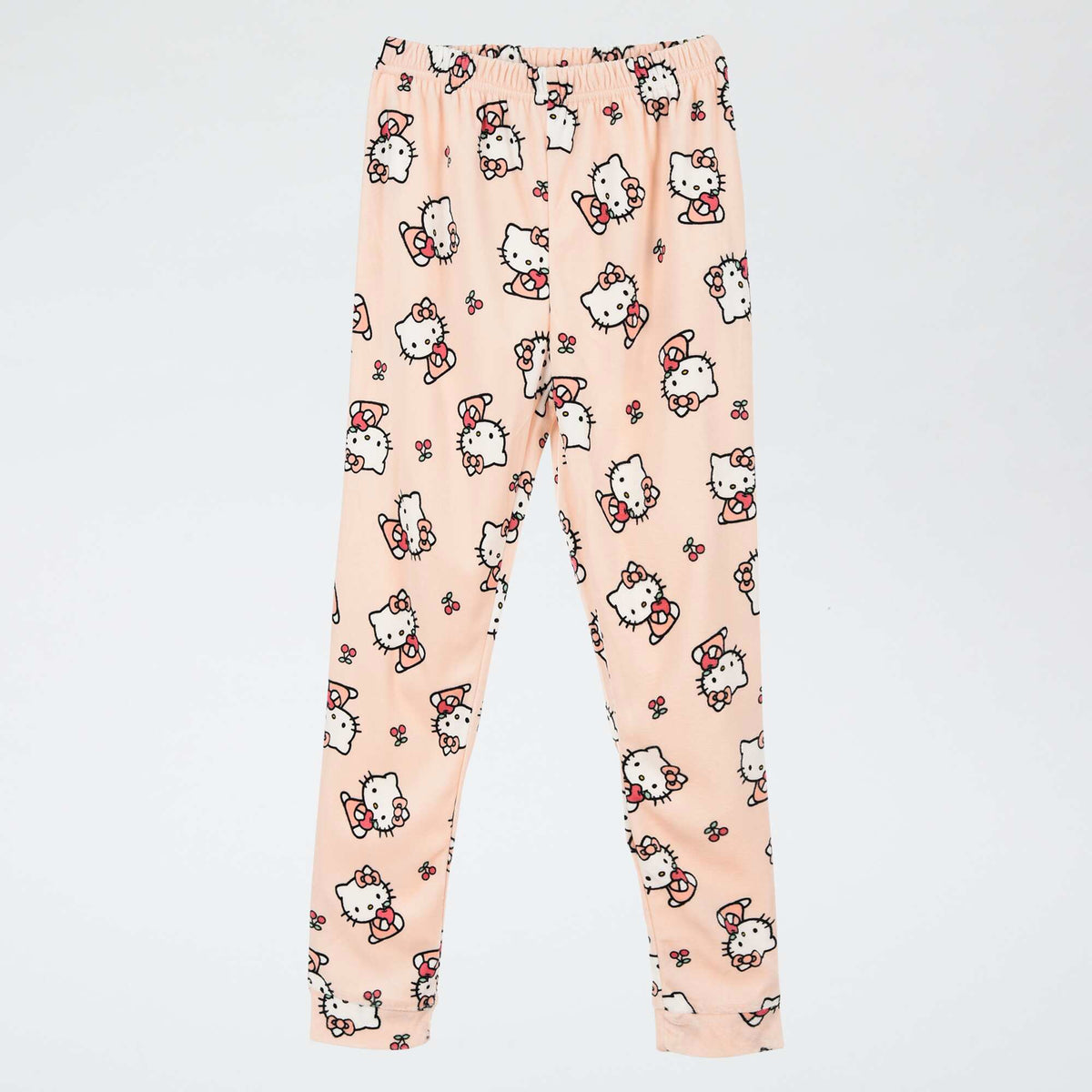 'Hello Kitty' 2-piece Pajamas - Long-sleeved T-shirt + Pants PINK