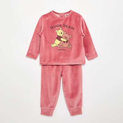 Winnie 2-Piece Velour Pajamas BROWN