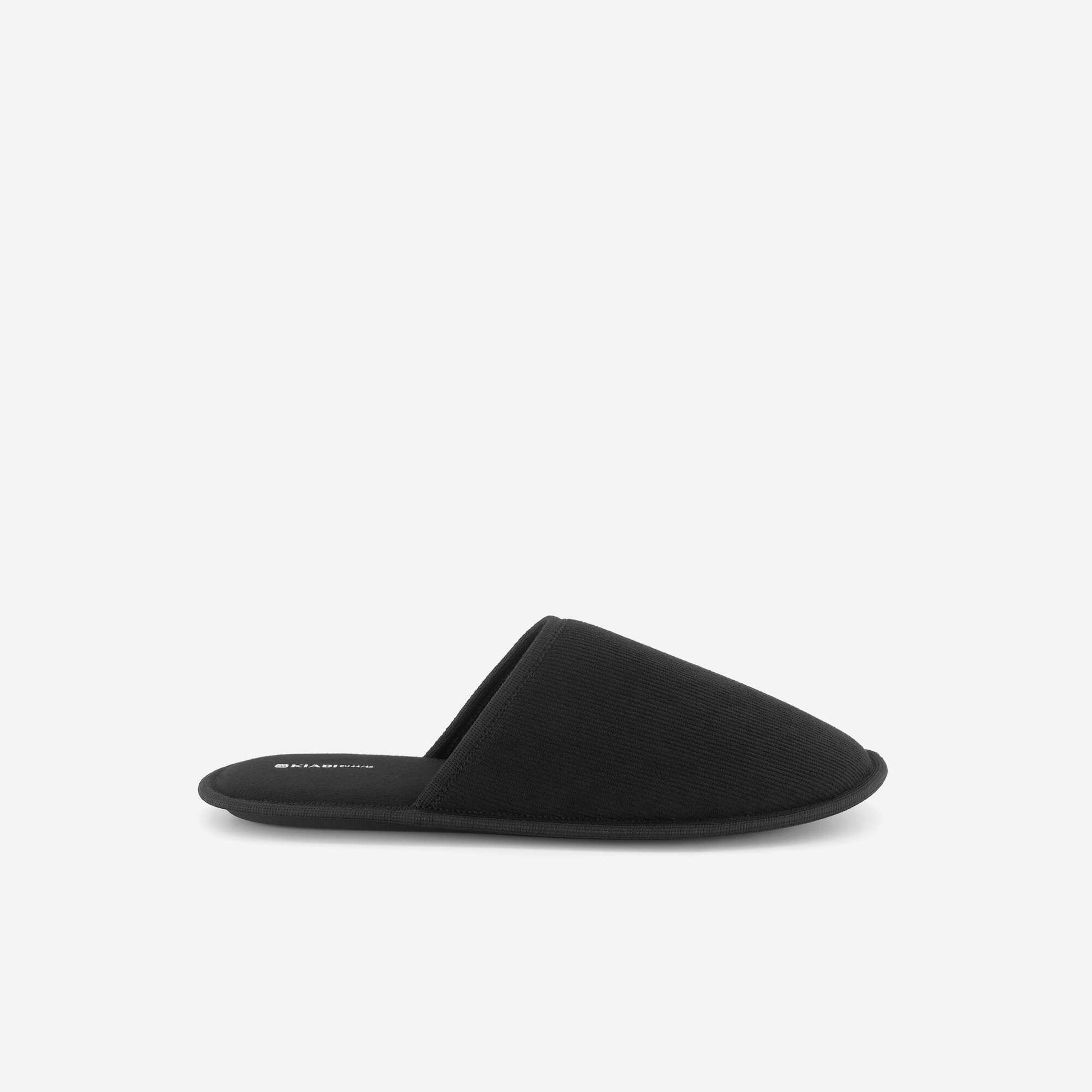 Plain Mule Slippers BLACK