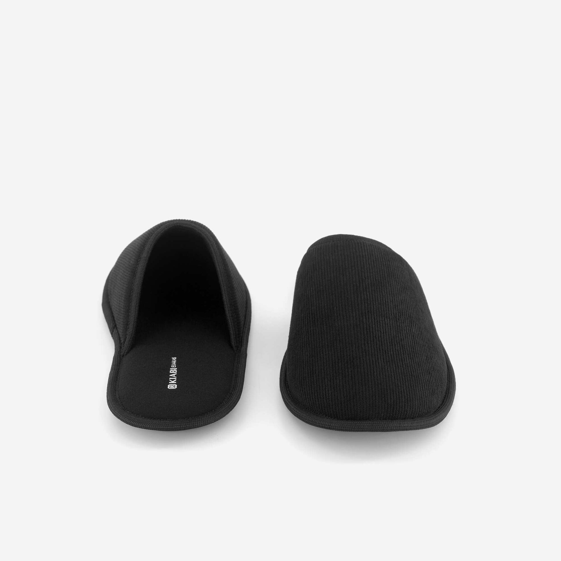 Plain Mule Slippers BLACK
