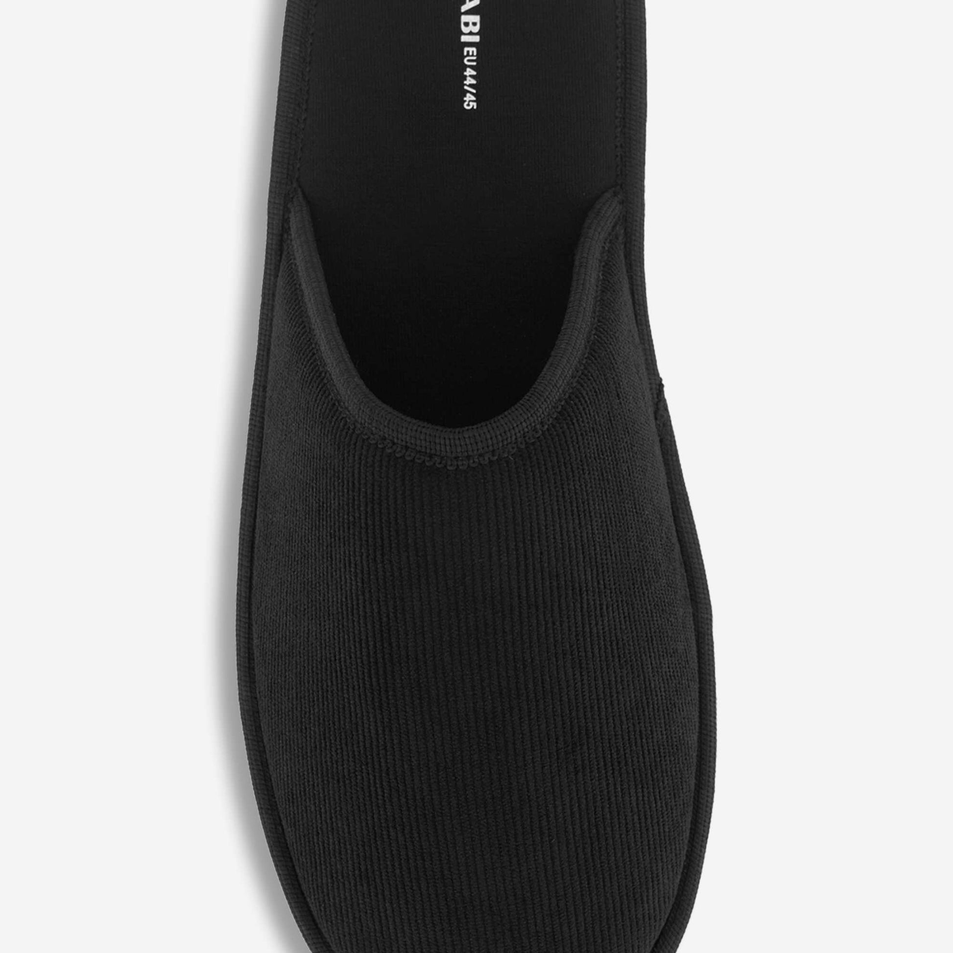 Plain Mule Slippers BLACK
