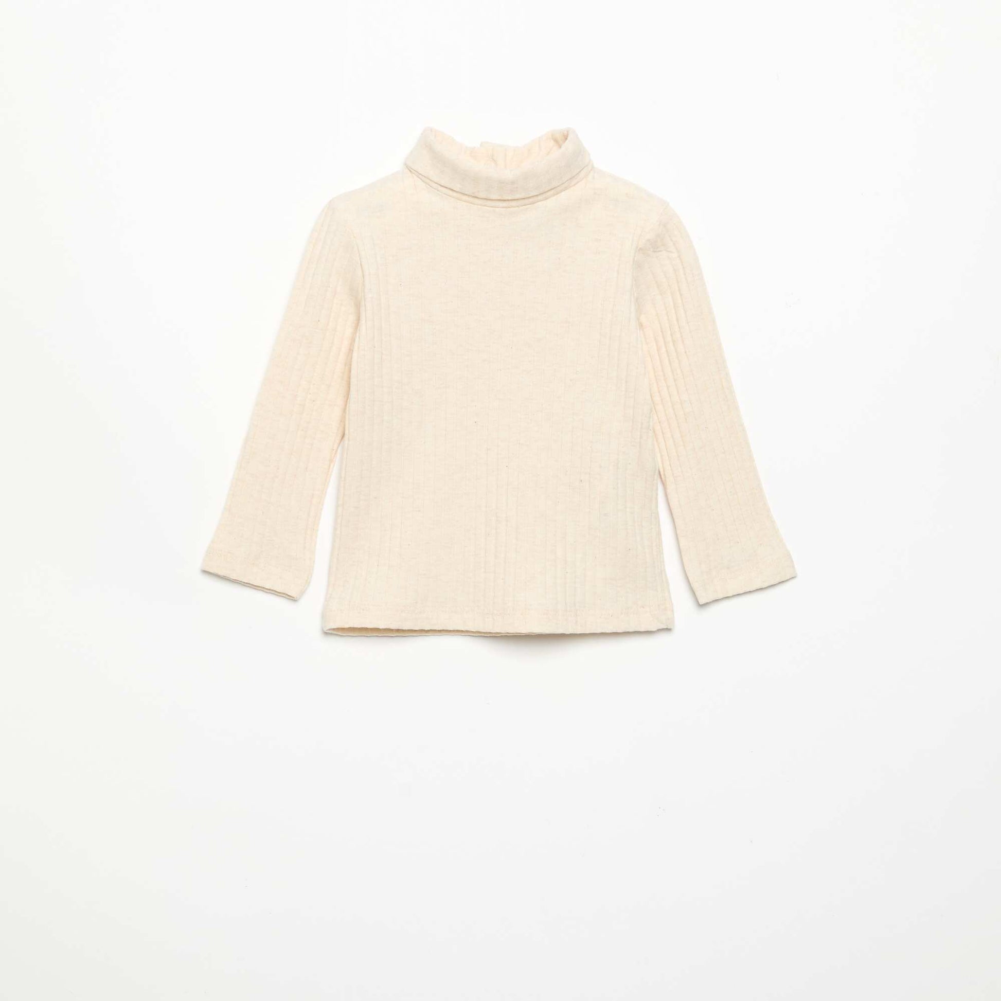 Fine Ribbed Undershirt BEIGE