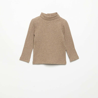 Fine Ribbed Undershirt BROWN