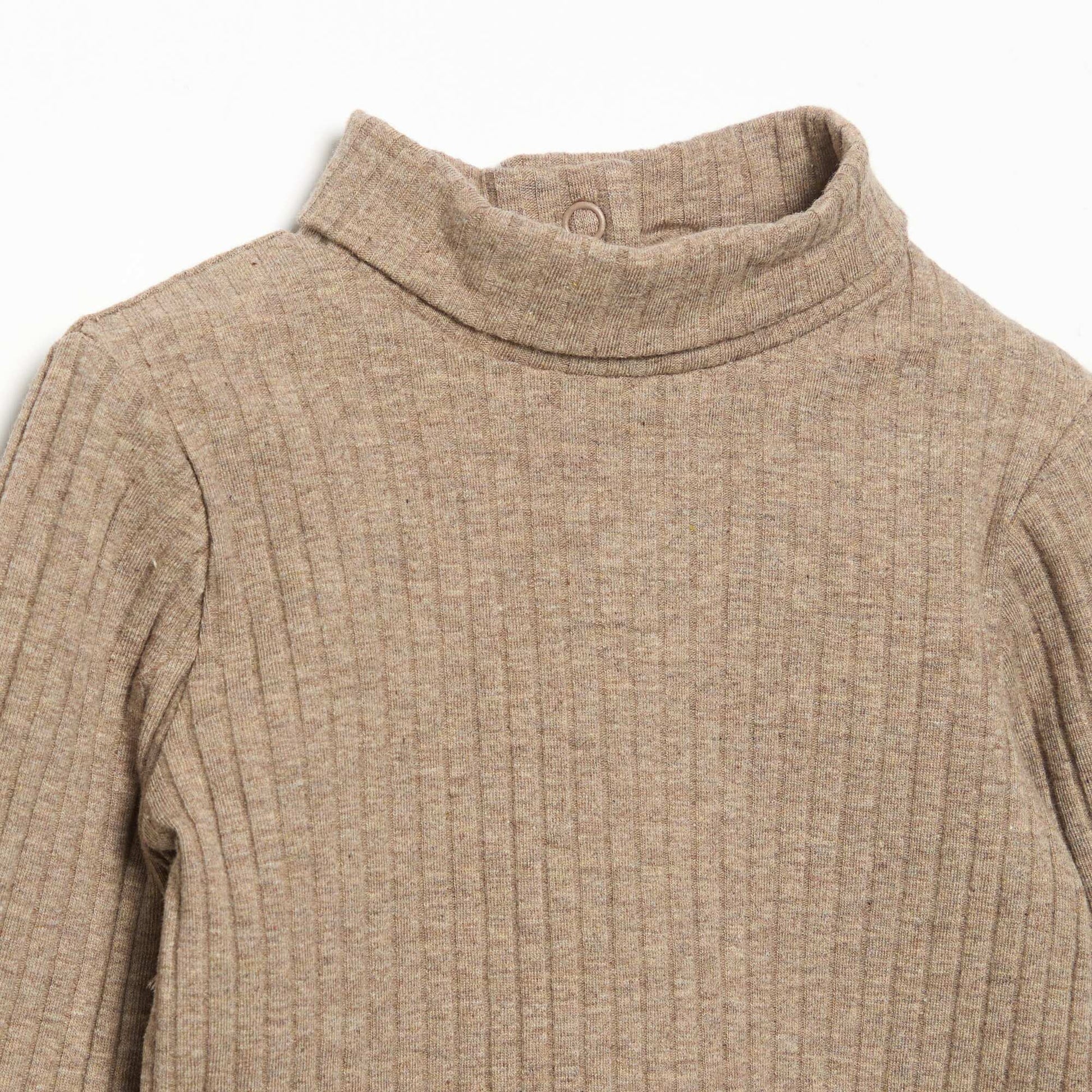 Fine Ribbed Undershirt BROWN