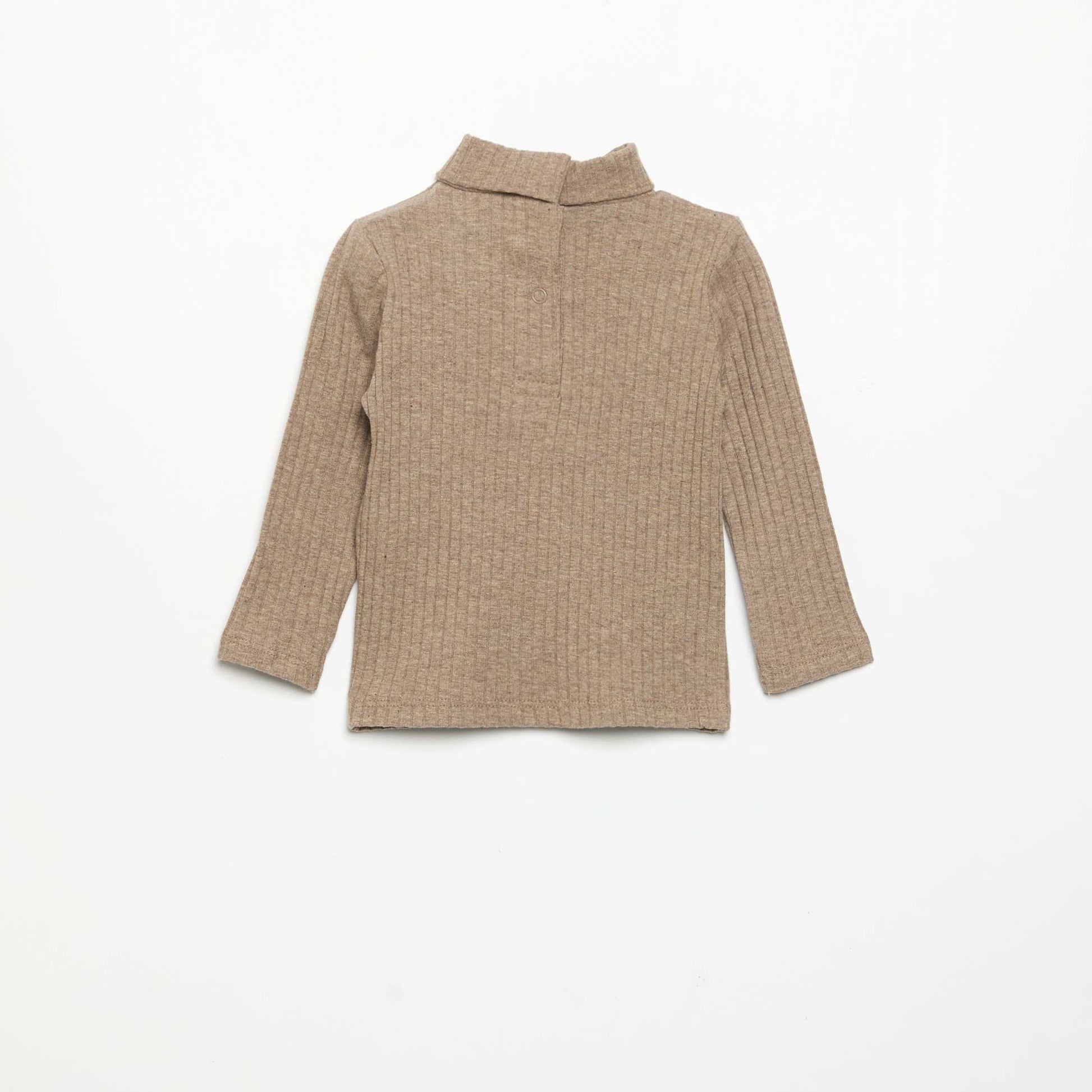 Fine Ribbed Undershirt BROWN