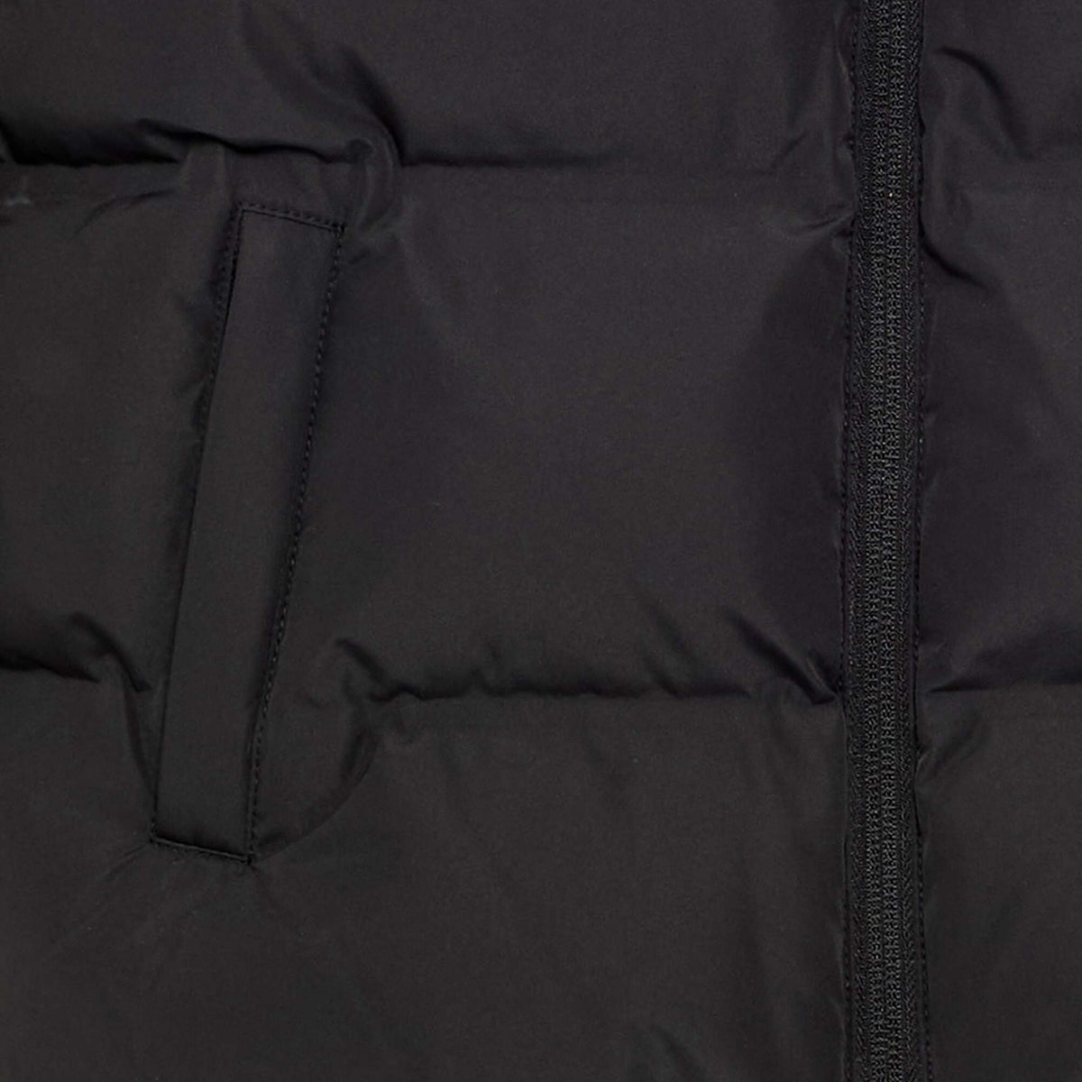 Hooded Quilted Puffer Jacket BLACK