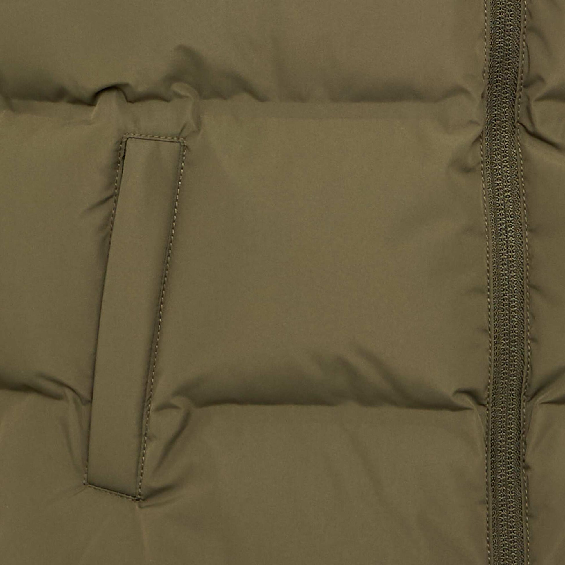 Hooded Quilted Puffer Jacket KHAKI