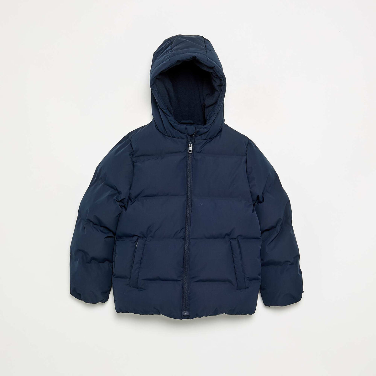 Hooded Quilted Puffer Jacket BLUE