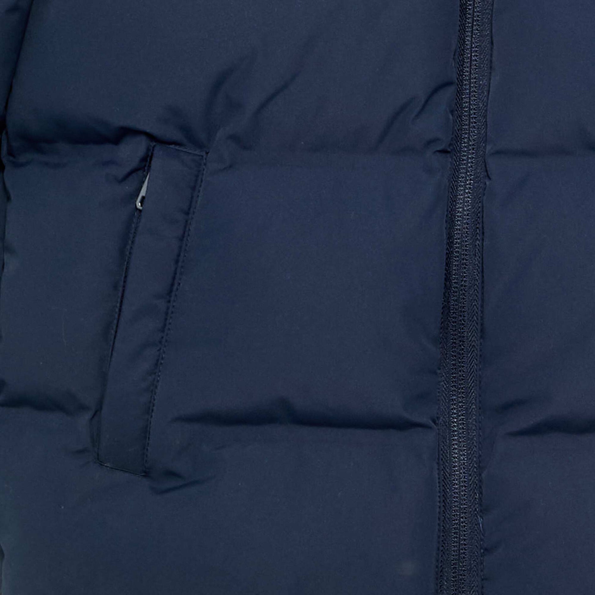 Hooded Quilted Puffer Jacket BLUE