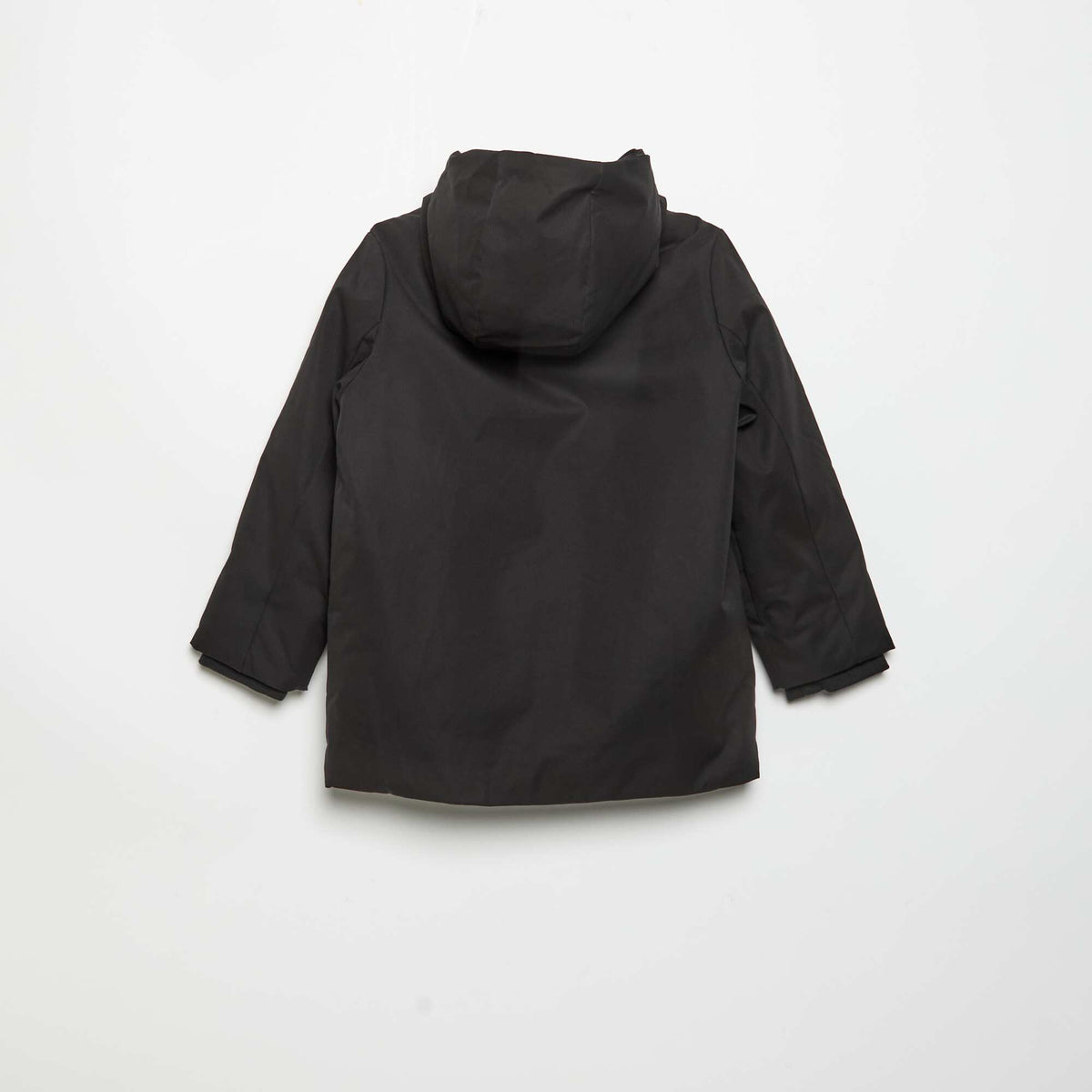 Lined hooded parka BLACK