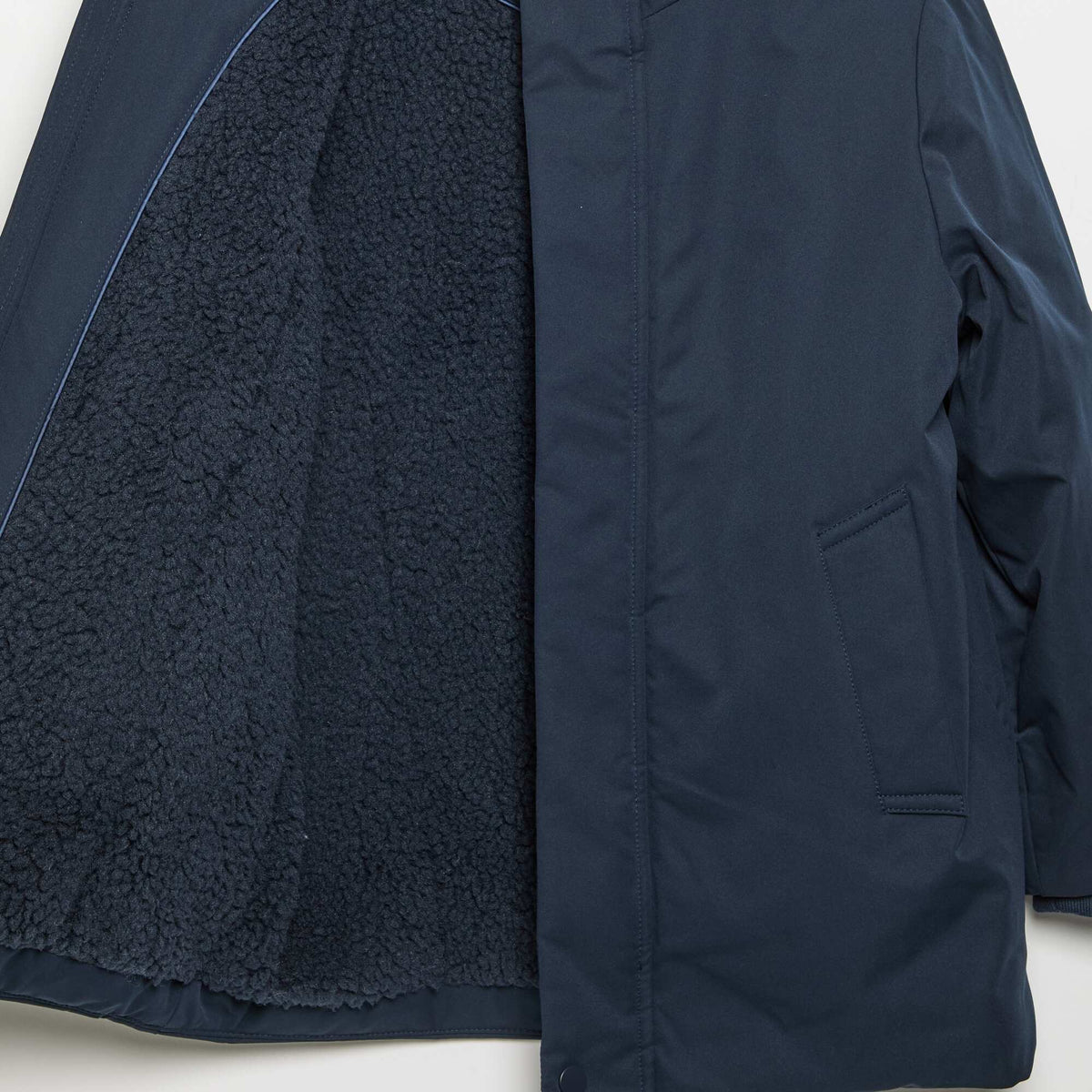 Lined hooded parka BLUE
