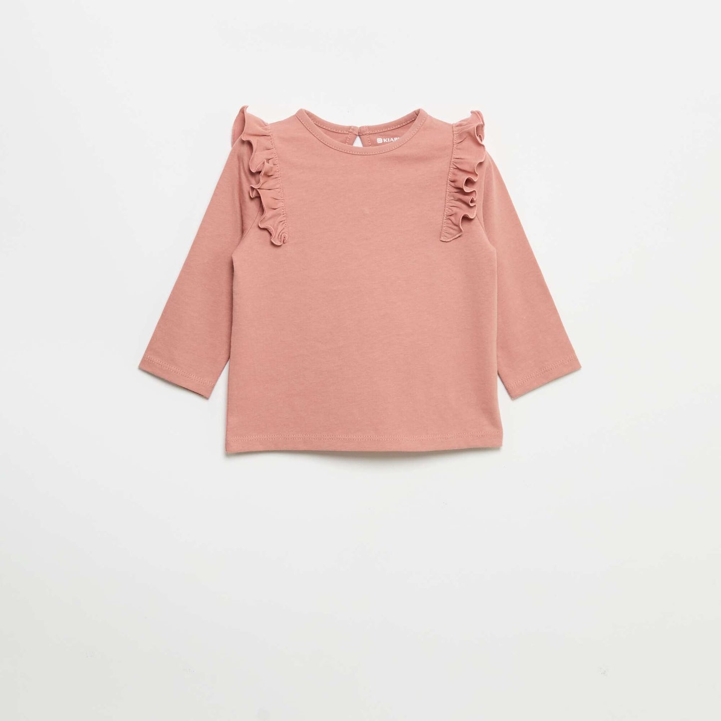 Set of 2 long-sleeved cotton jersey t-shirts PINK
