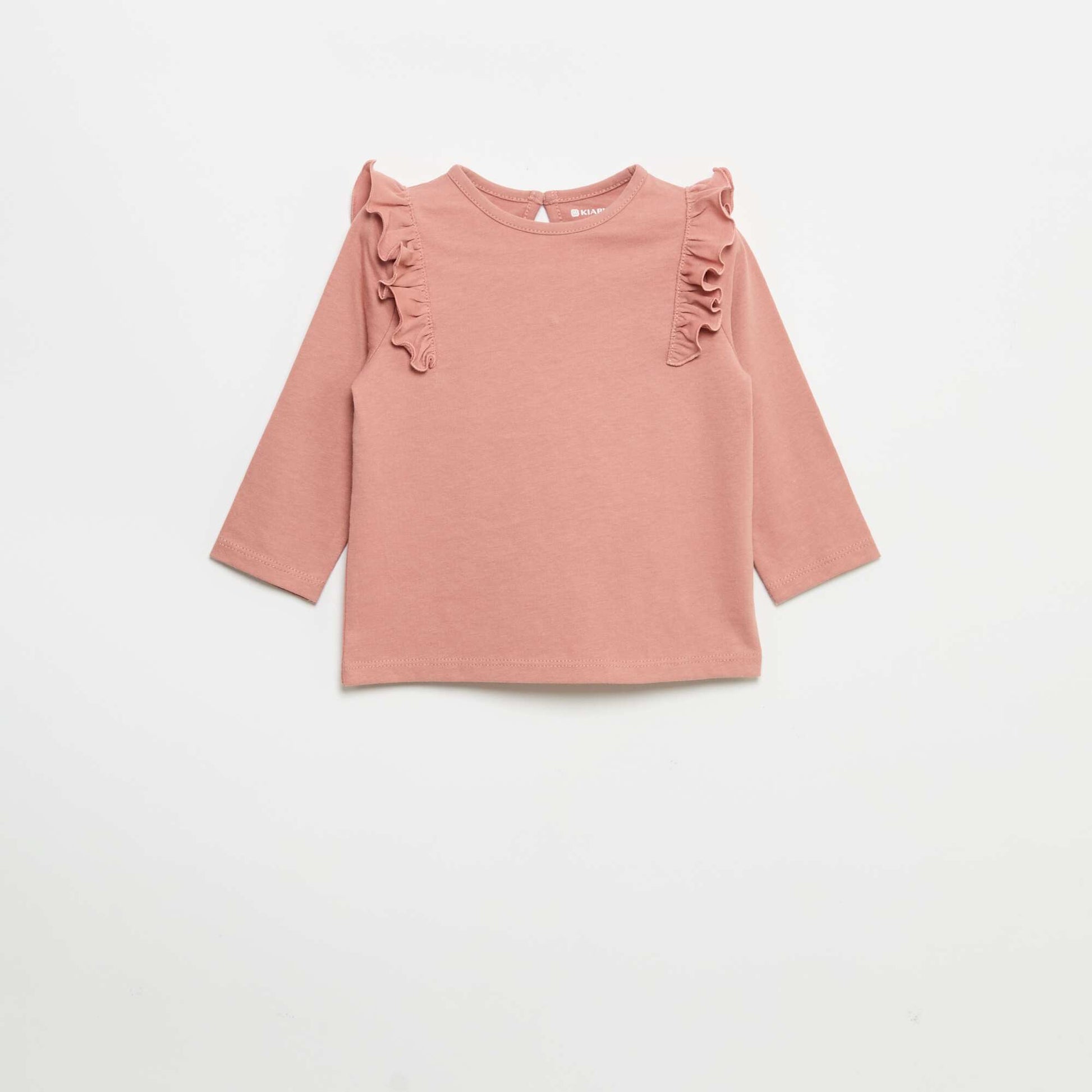 Set of 2 long-sleeved cotton jersey t-shirts PINK