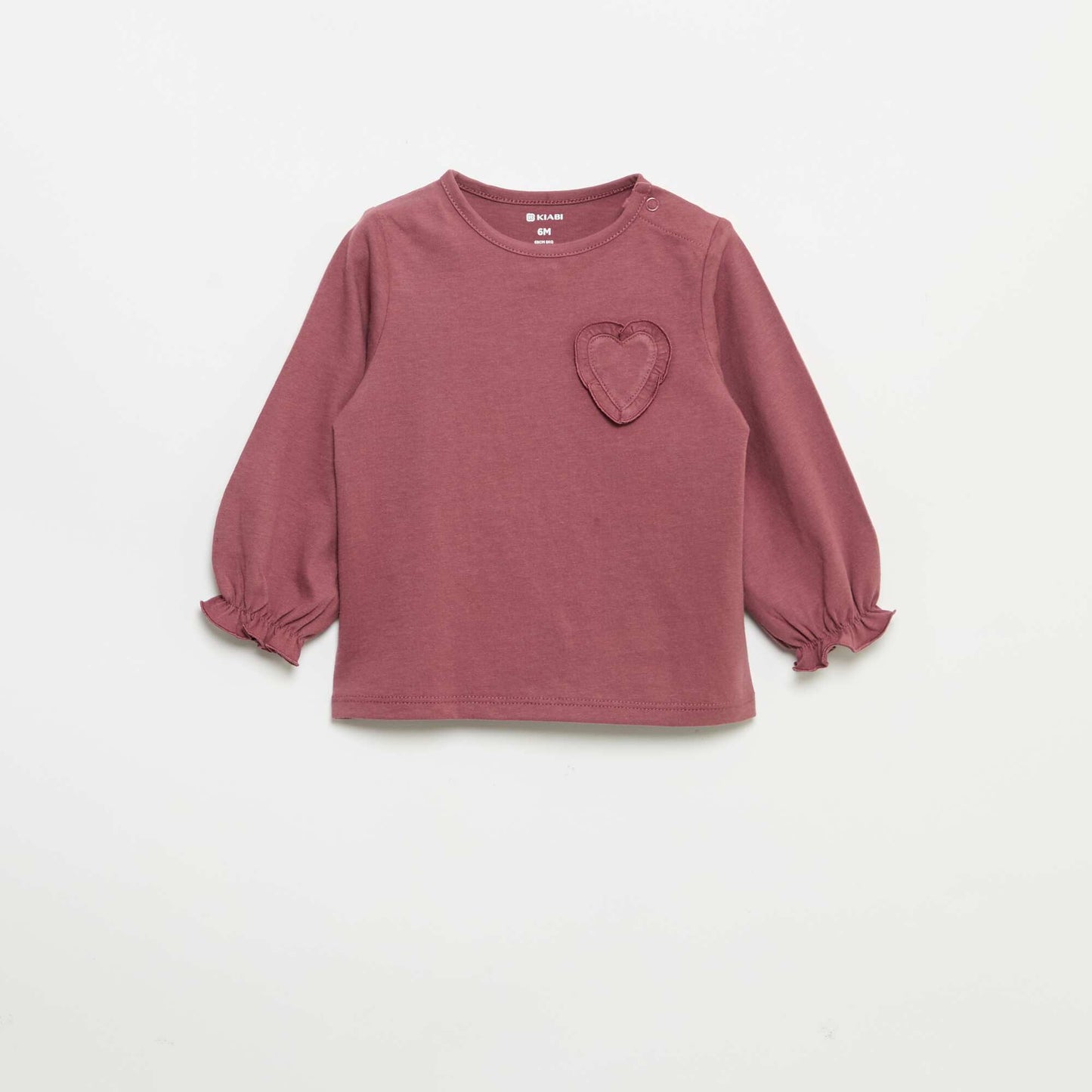 Set of 2 long-sleeved cotton jersey t-shirts PINK